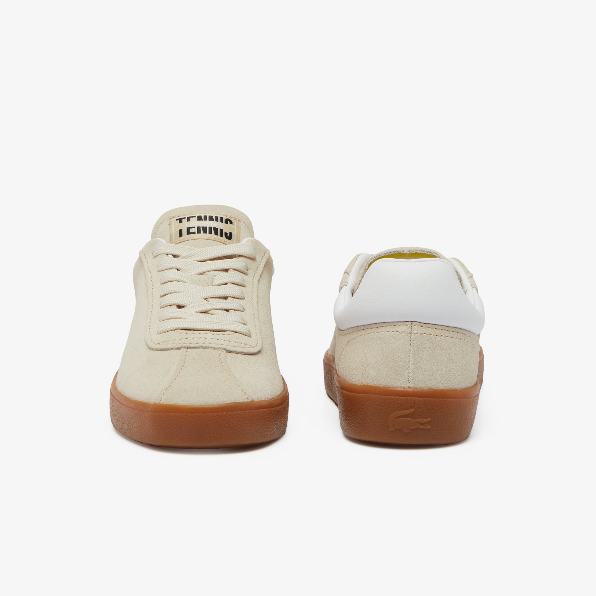 Giày Lacoste Nữ Baseshot Trainers Chất Liệu Da Lộn
