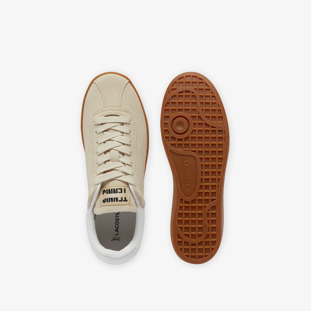 Giày Lacoste Nữ Baseshot Trainers Chất Liệu Da Lộn