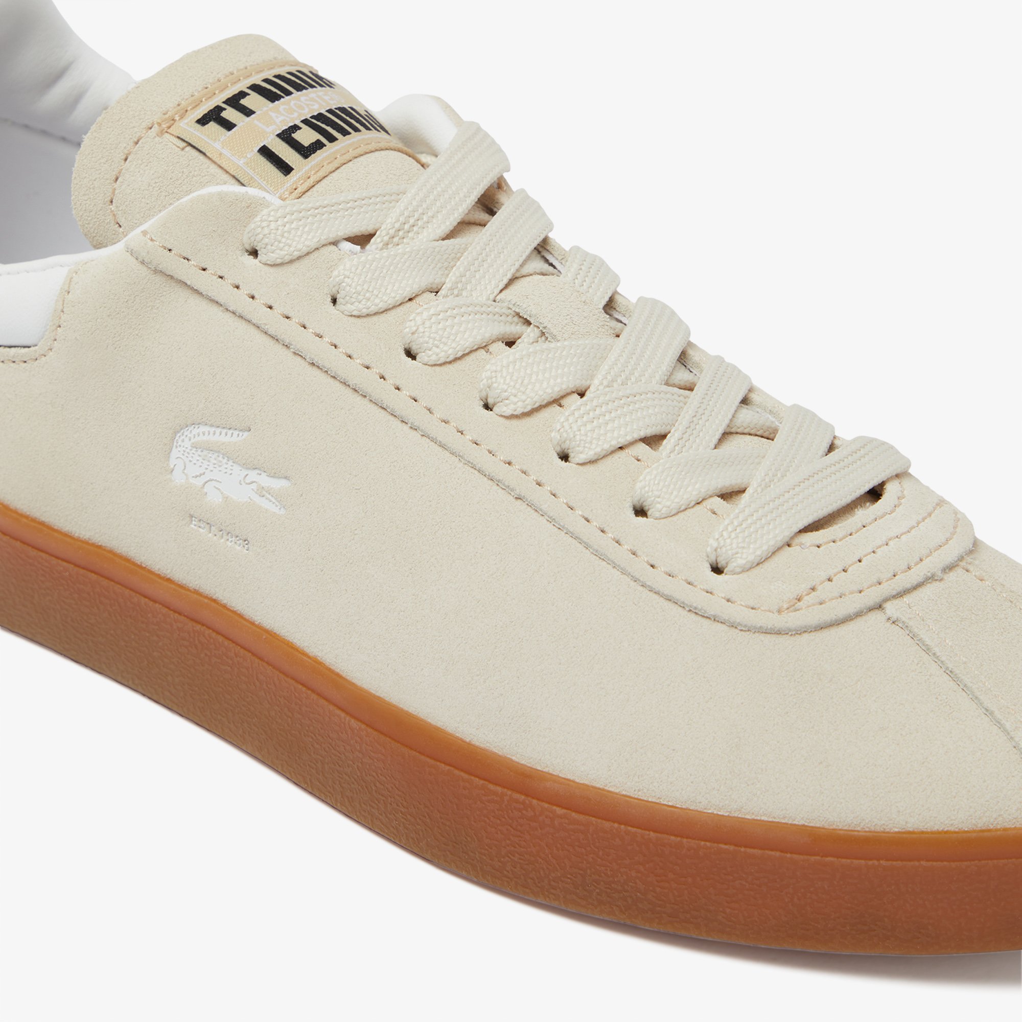 Giày Lacoste Nữ Baseshot Trainers Chất Liệu Da Lộn