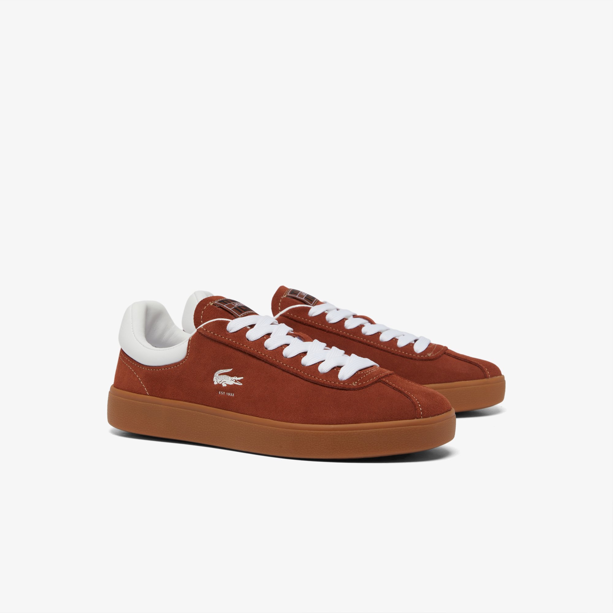 Giày Lacoste Nữ Baseshot Trainers Chất Liệu Da Lộn