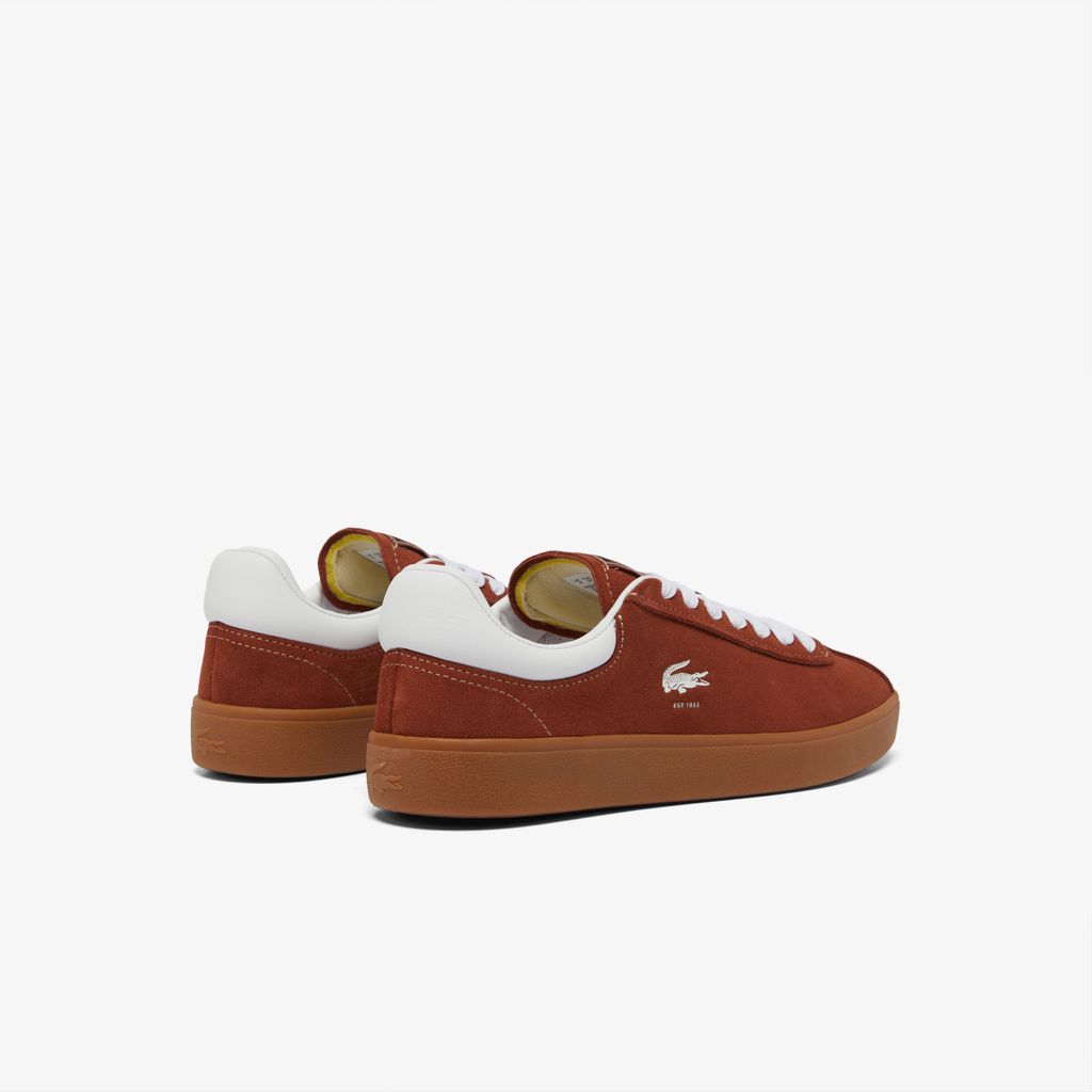 Giày Lacoste Nữ Baseshot Trainers Chất Liệu Da Lộn