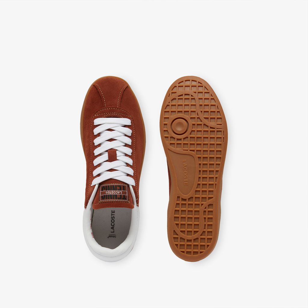 Giày Lacoste Nữ Baseshot Trainers Chất Liệu Da Lộn