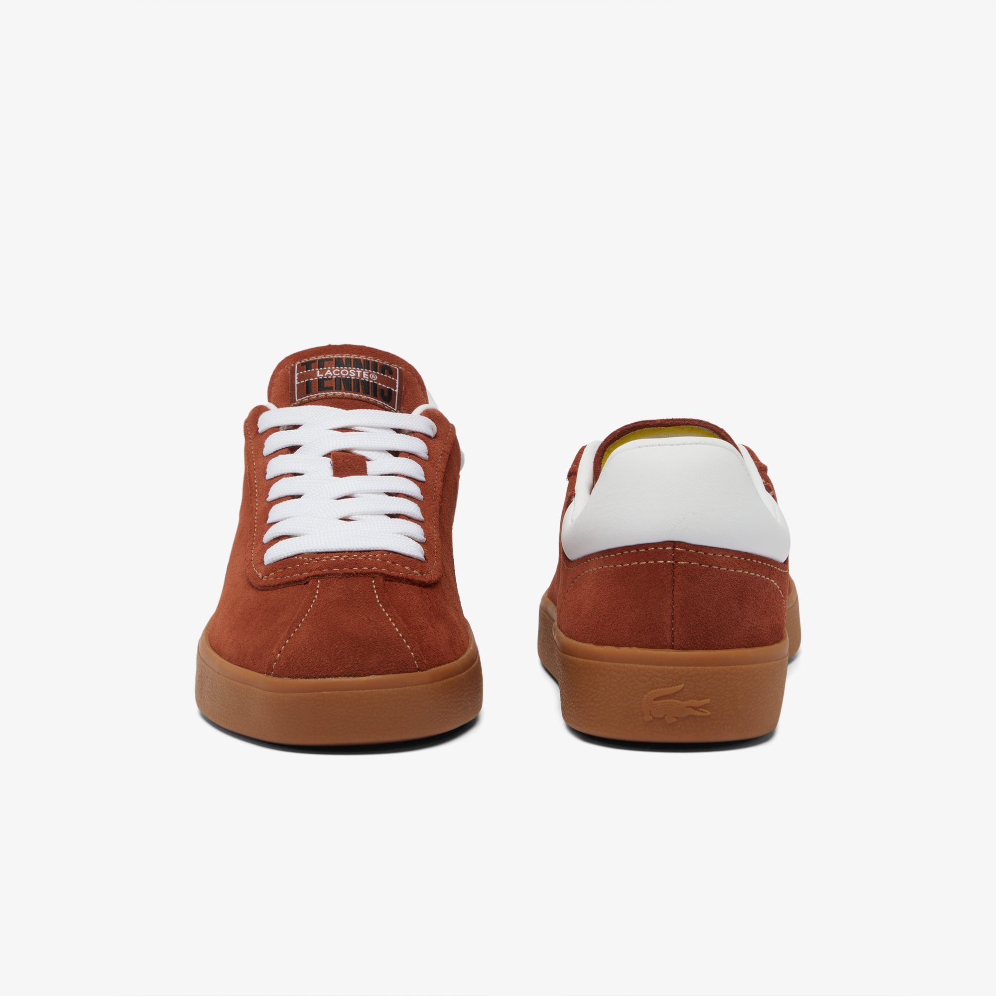 Giày Lacoste Nữ Baseshot Trainers Chất Liệu Da Lộn