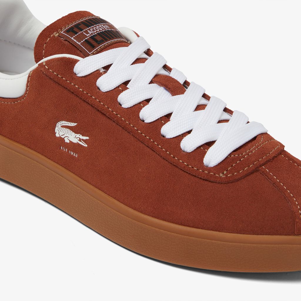 Giày Lacoste Nữ Baseshot Trainers Chất Liệu Da Lộn
