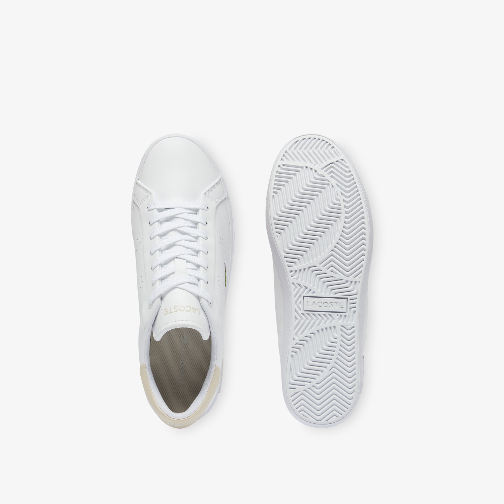 Giày Lacoste Nam Powercourt 2.0 Trainers Chất Liệu Da