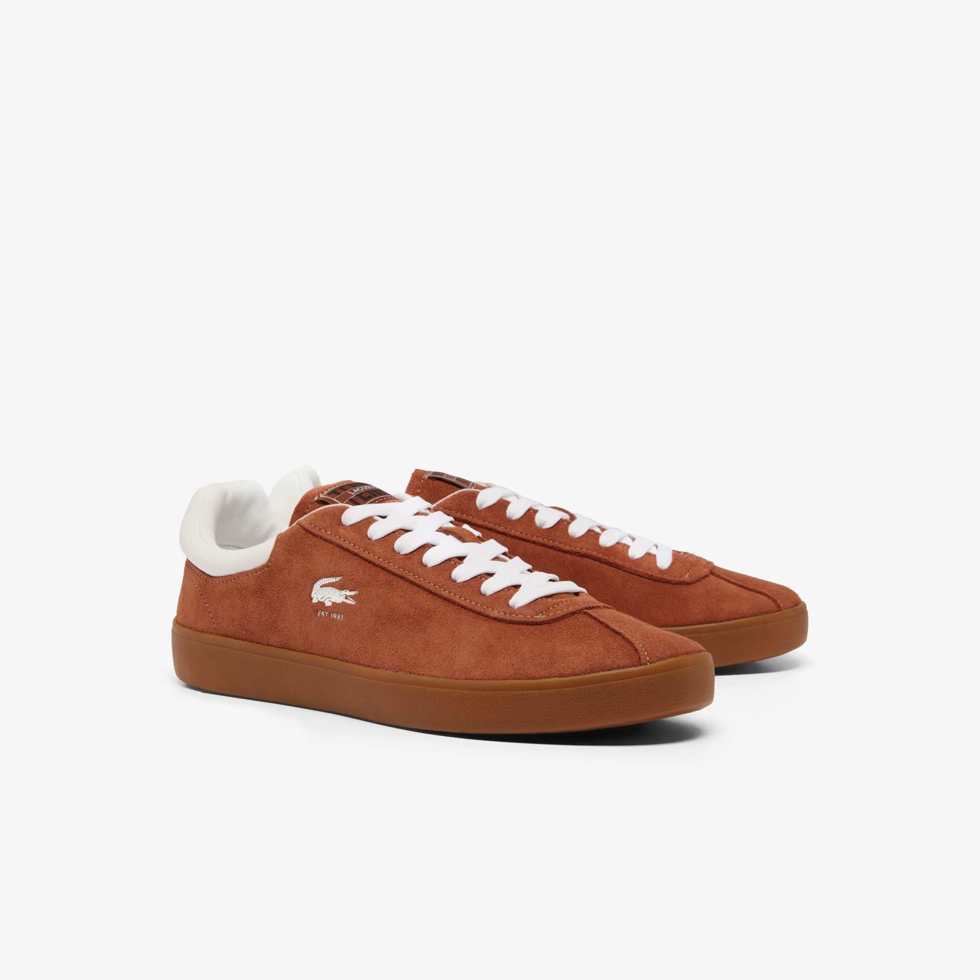 Giày Lacoste Nam Baseshot Chất Liệu Da Lộn