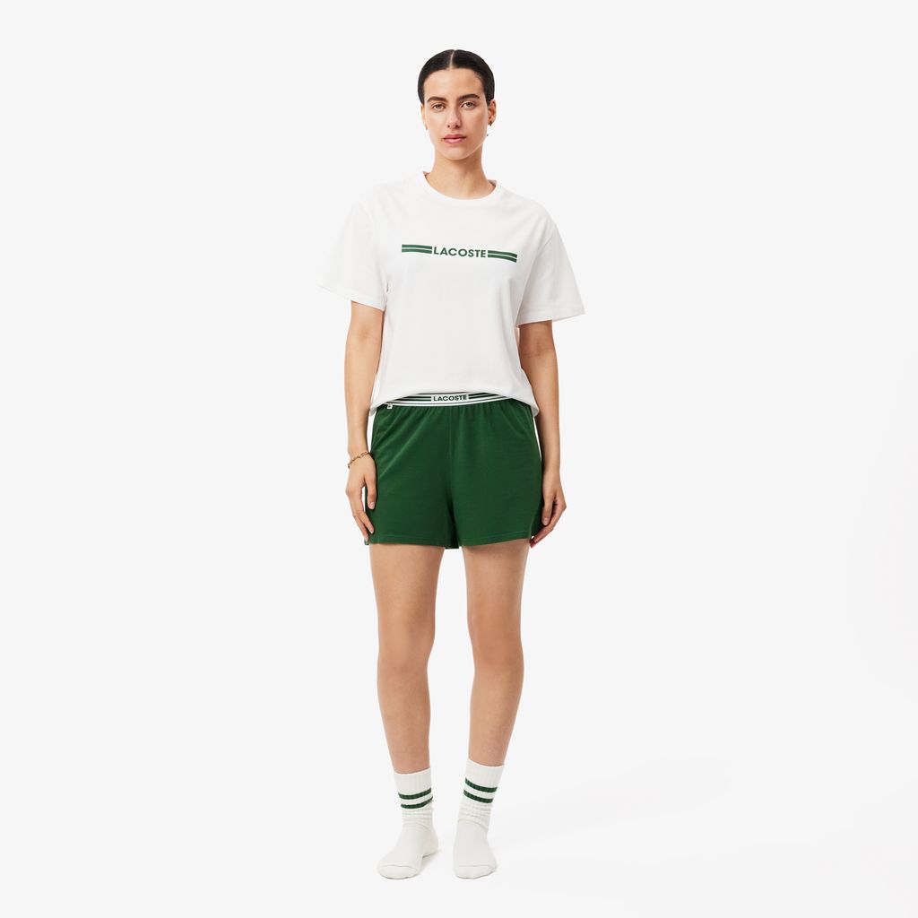 Bộ Đồ Ngủ Lacoste Nữ Bằng Cotton