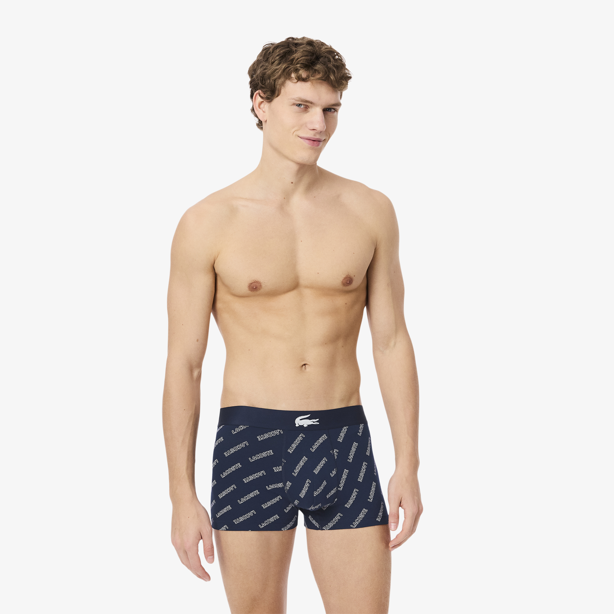 Bộ 3 Quần Lót Trunk Lacoste Nam Chất Liệu Cotton Co Giãn