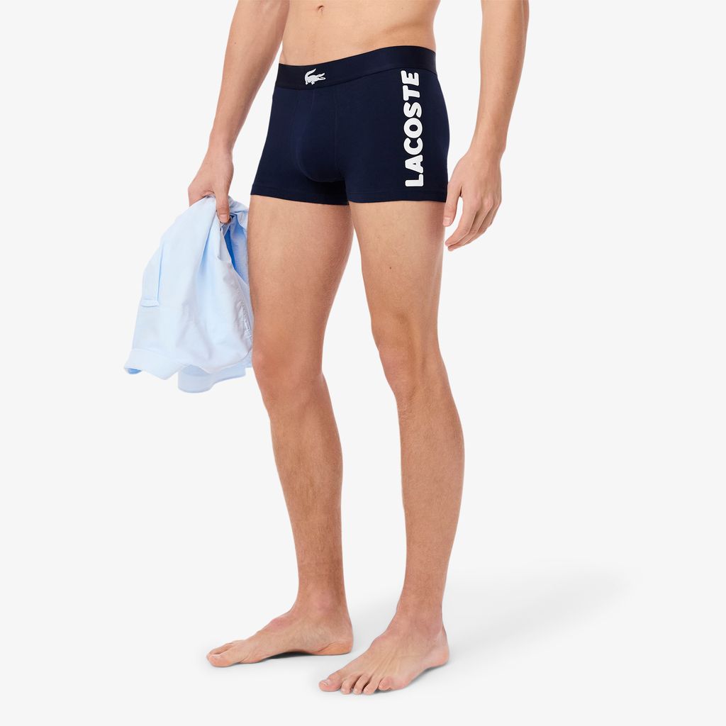 Bộ 3 Quần Lót Trunk Lacoste Nam Chất Liệu Cotton Co Giãn