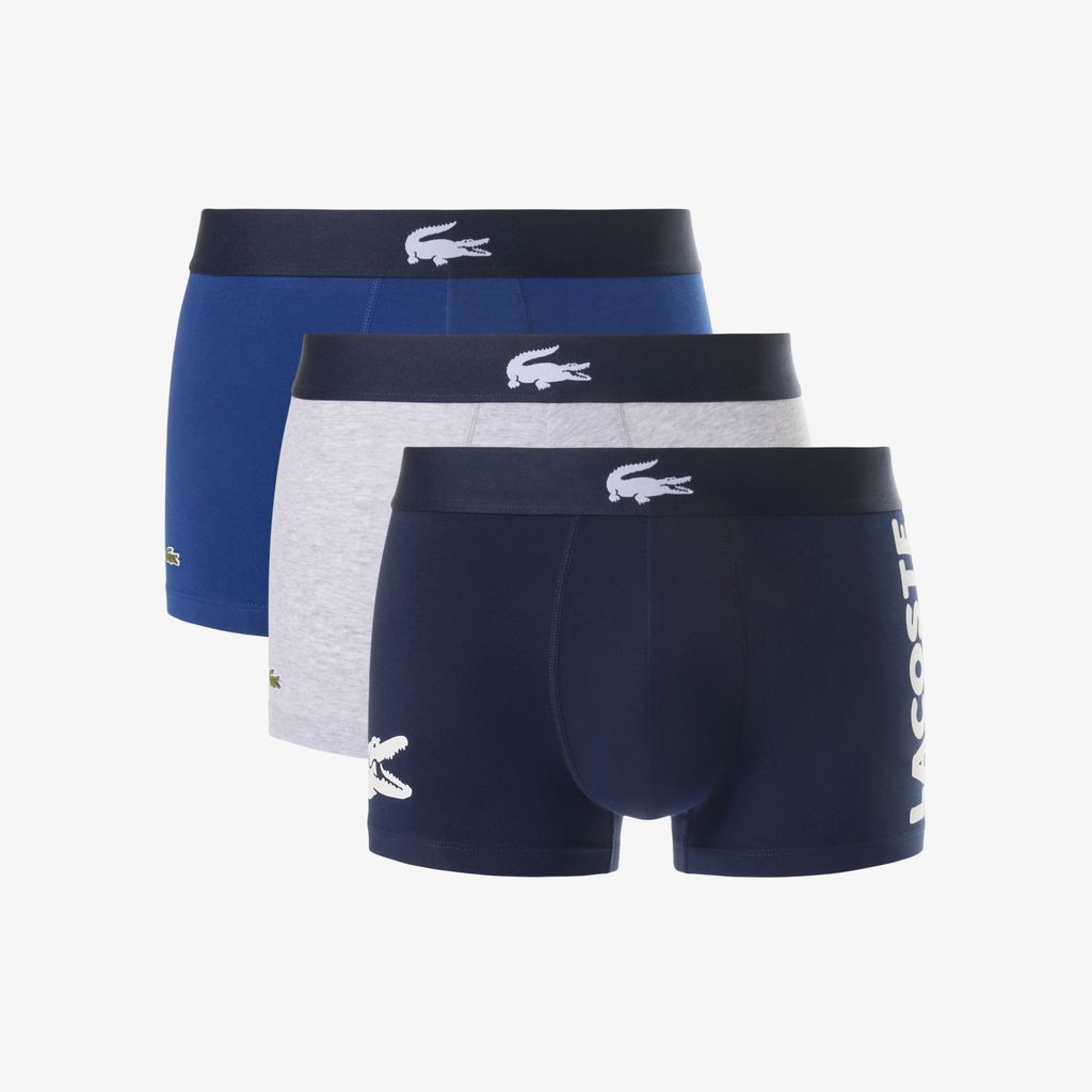 Bộ 3 Quần Lót Trunk Lacoste Nam Chất Liệu Cotton Co Giãn