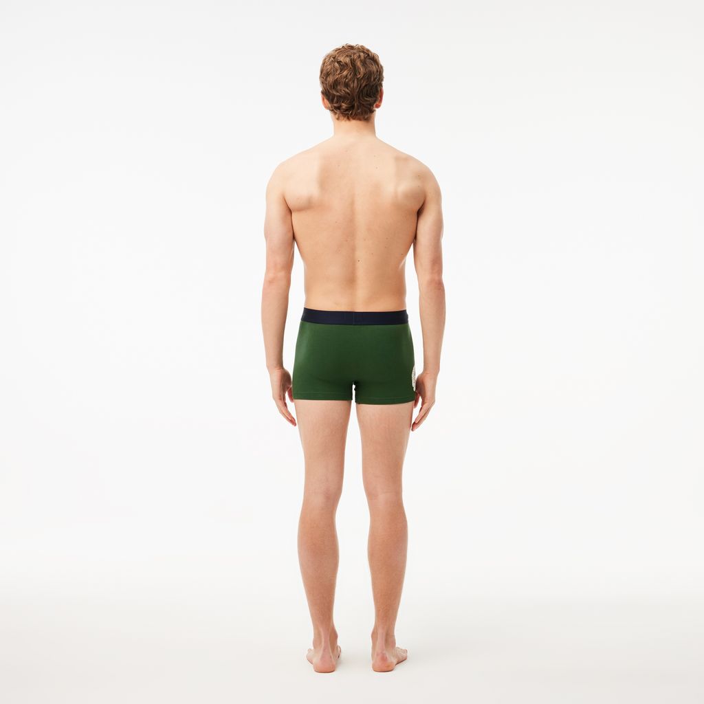 Bộ 3 Quần Lót Trunk Lacoste Nam Chất Liệu Cotton Co Giãn