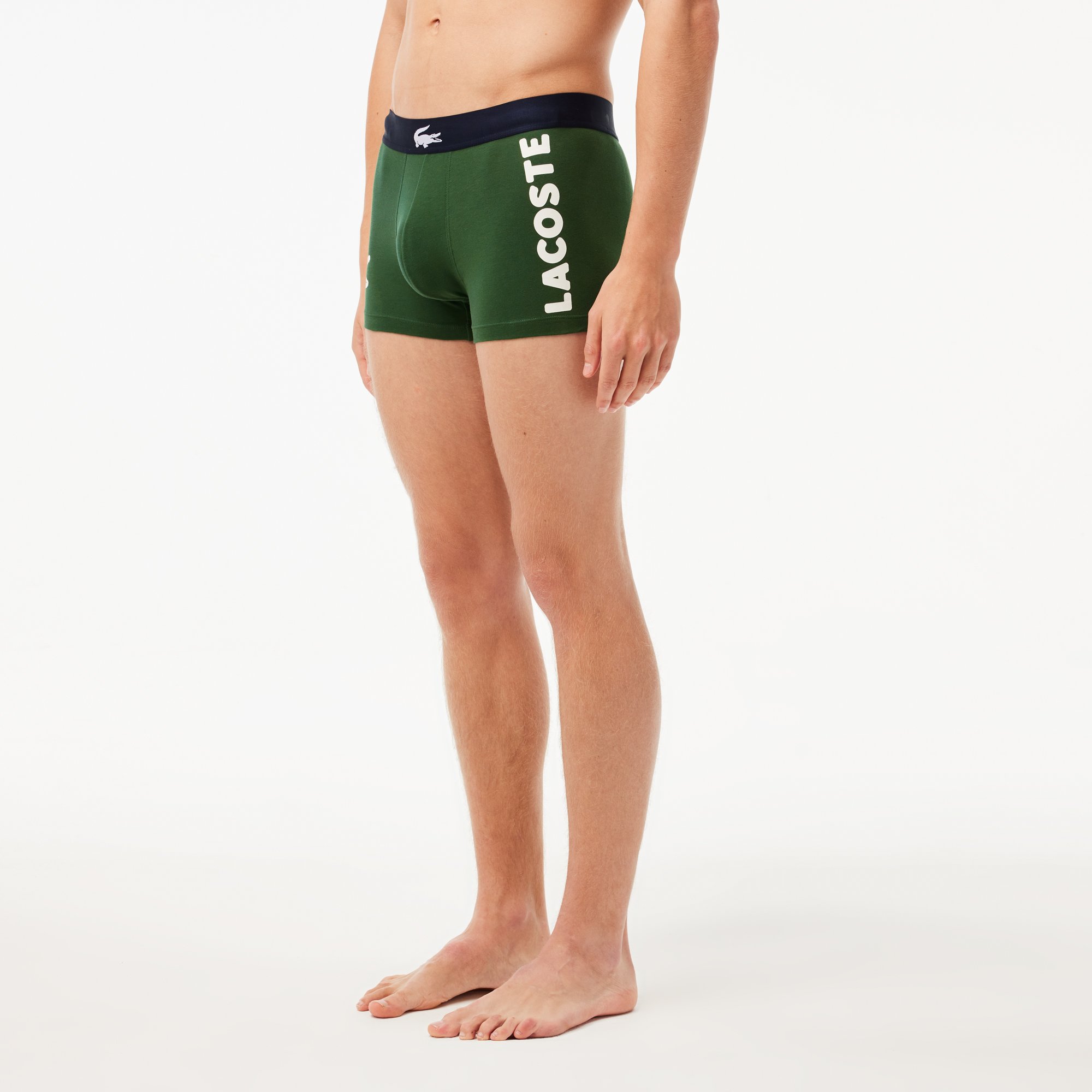 Bộ 3 Quần Lót Trunk Lacoste Nam Chất Liệu Cotton Co Giãn