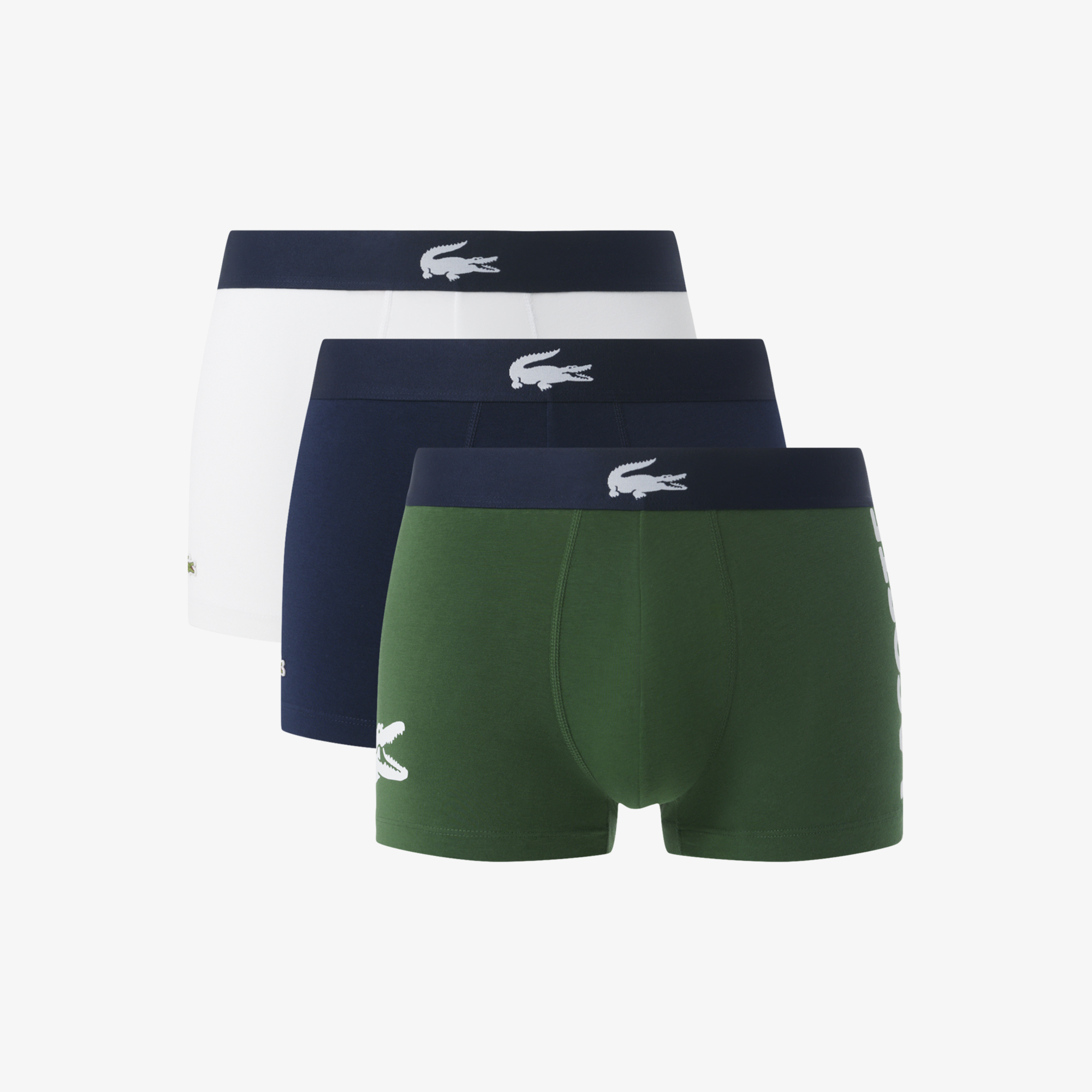 Bộ 3 Quần Lót Trunk Lacoste Nam Chất Liệu Cotton Co Giãn