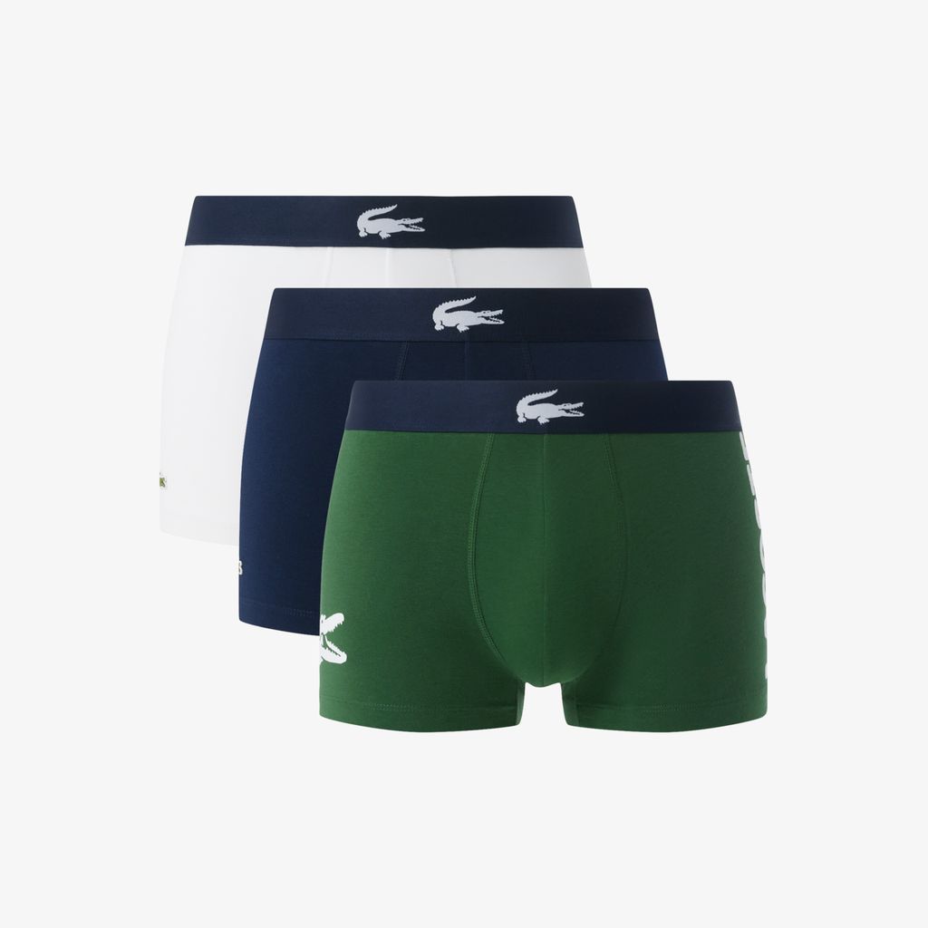 Bộ 3 Quần Lót Trunk Lacoste Nam Chất Liệu Cotton Co Giãn