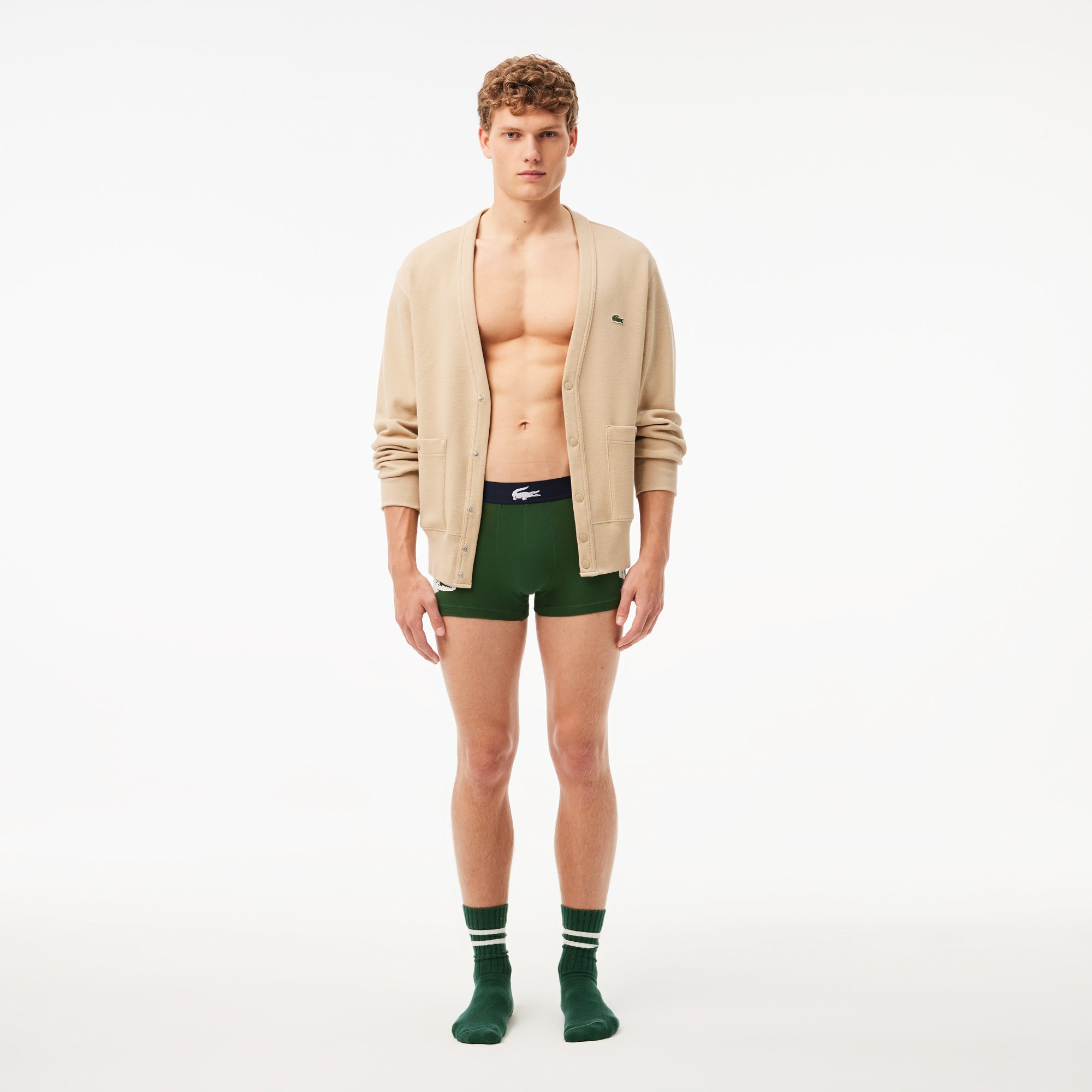 Bộ 3 Quần Lót Trunk Lacoste Nam Chất Liệu Cotton Co Giãn