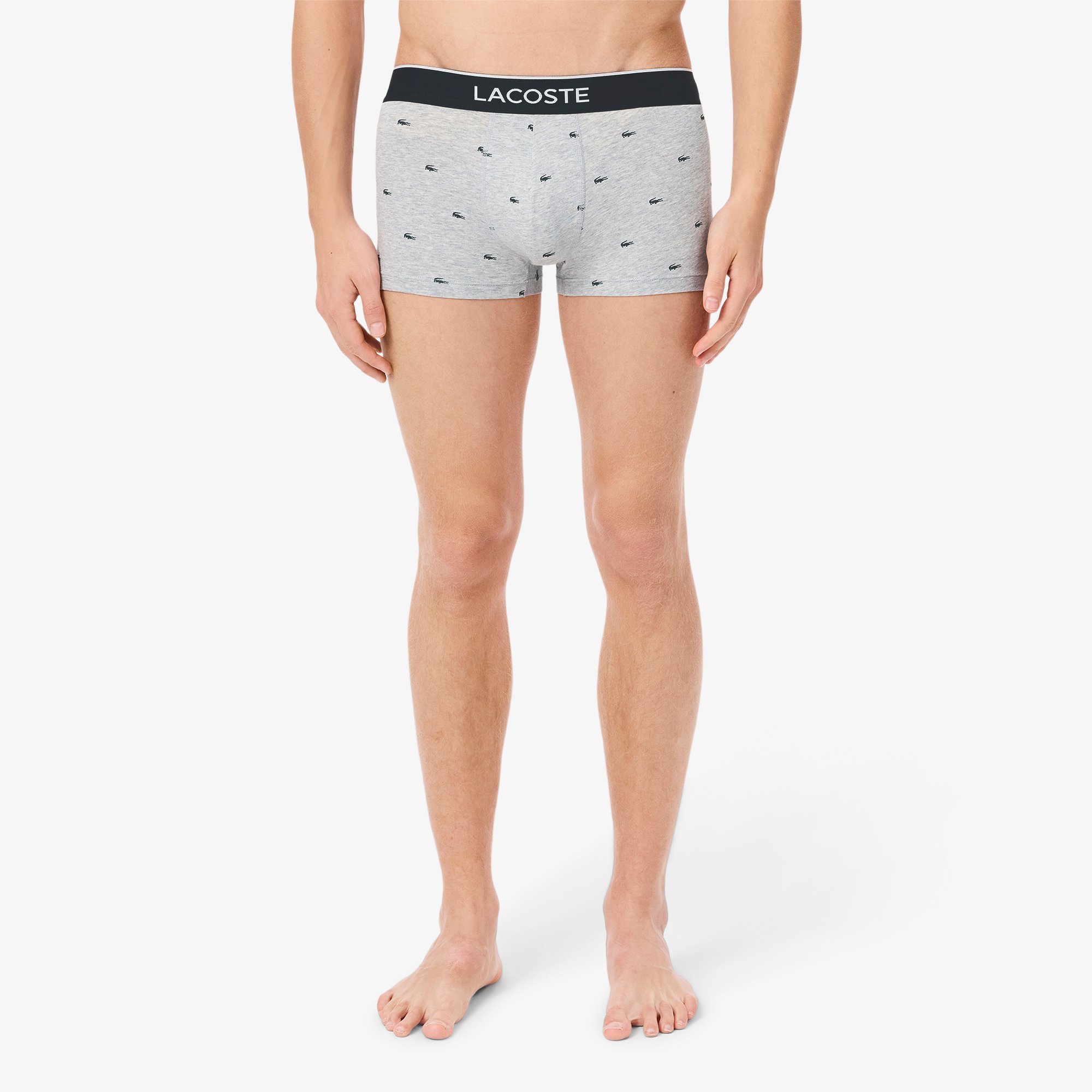 Bộ 3 Quần Lót Trunk Lacoste Nam Co Giãn Họa Tiết In