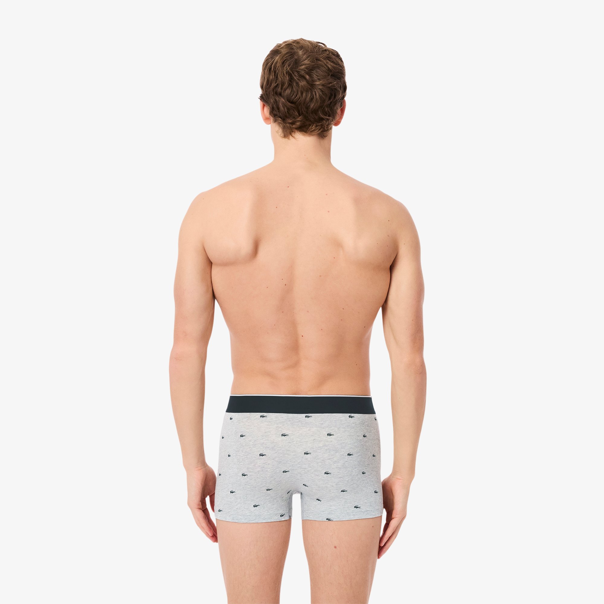 Bộ 3 Quần Lót Trunk Lacoste Nam Co Giãn Họa Tiết In