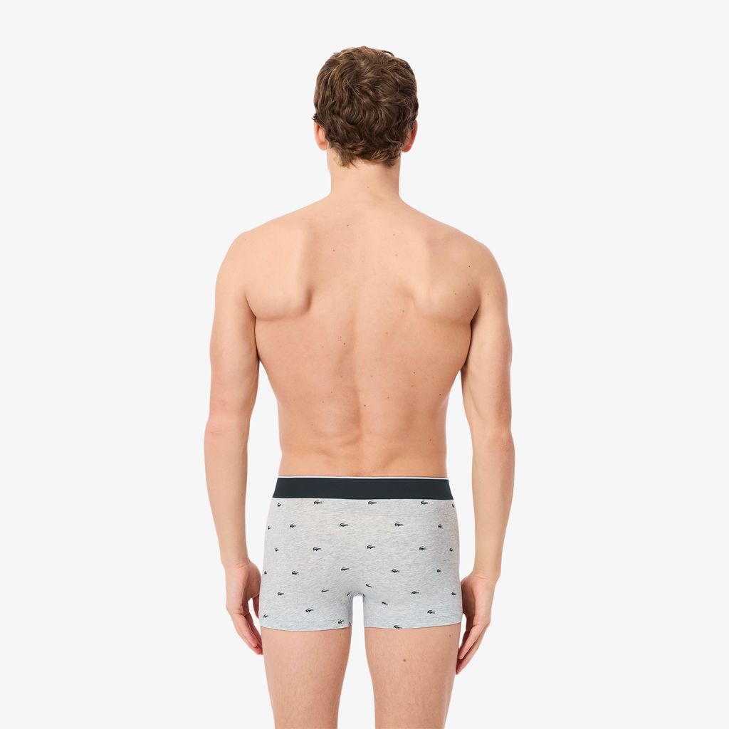 Bộ 3 Quần Lót Trunk Lacoste Nam Co Giãn Họa Tiết In
