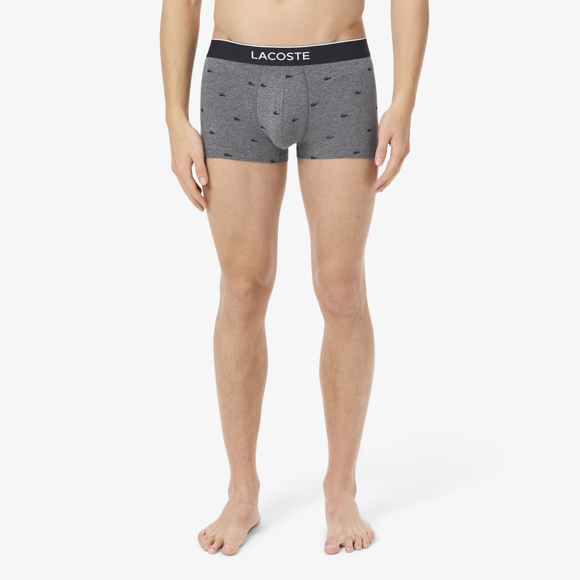 Bộ 3 Quần Lót Trunk Lacoste Nam Co Giãn Họa Tiết In