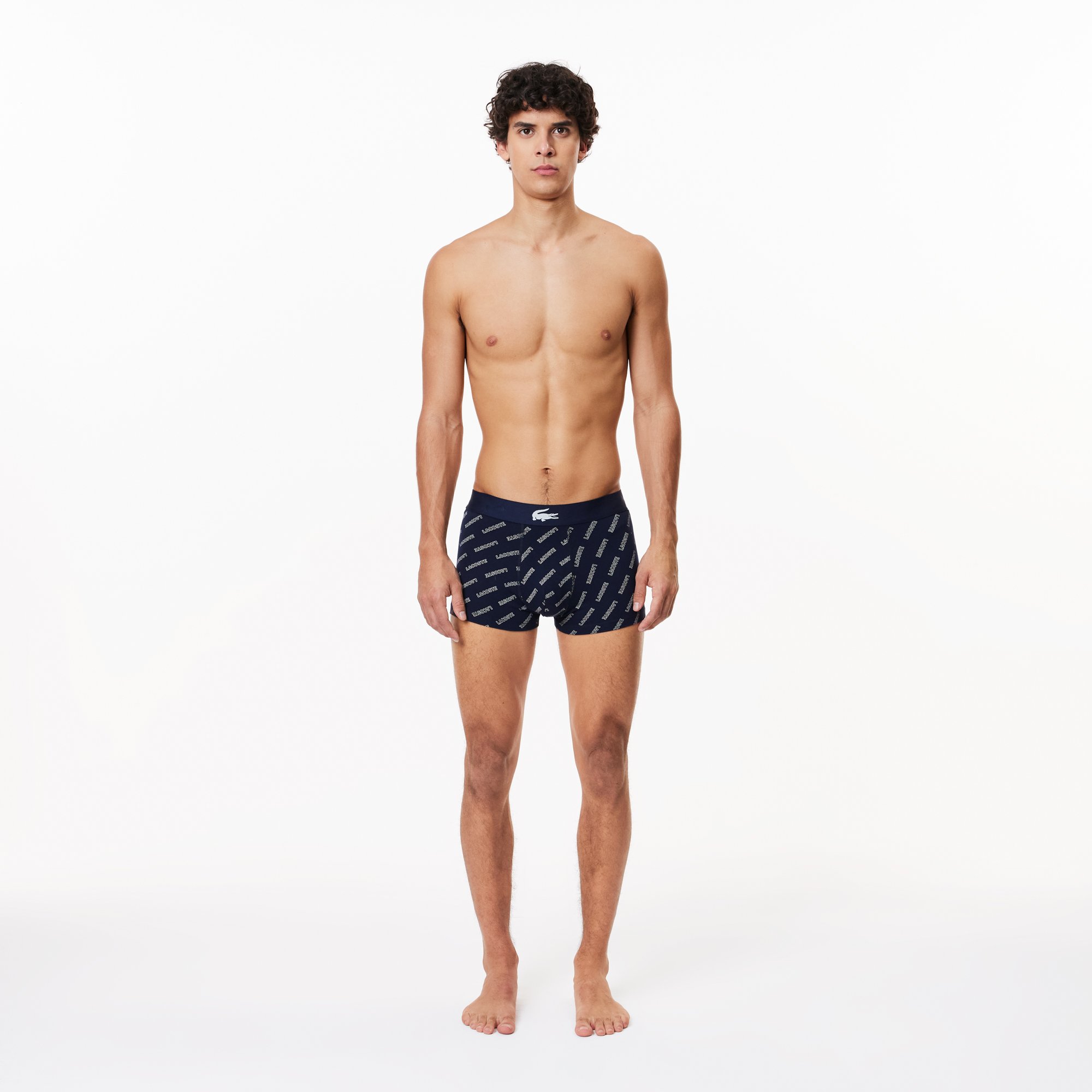Bộ 3 Quần Lót Boxer Lacoste Nam Chất Liệu Cotton Co Giãn