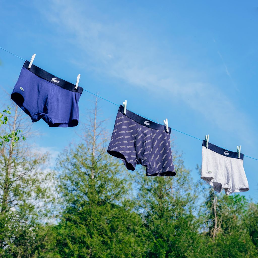 Bộ 3 Quần Lót Boxer Lacoste Nam Chất Liệu Cotton Co Giãn
