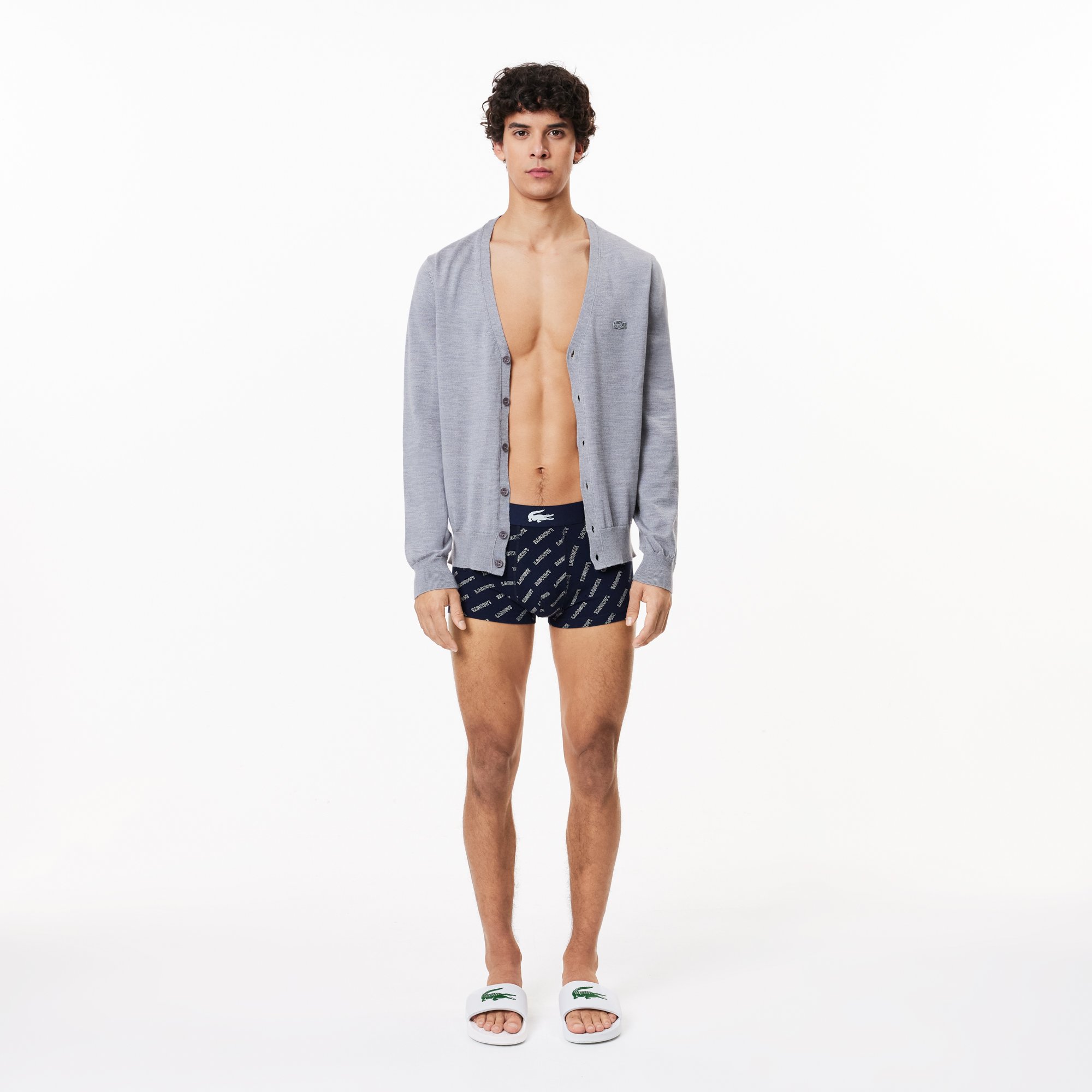 Bộ 3 Quần Lót Boxer Lacoste Nam Chất Liệu Cotton Co Giãn