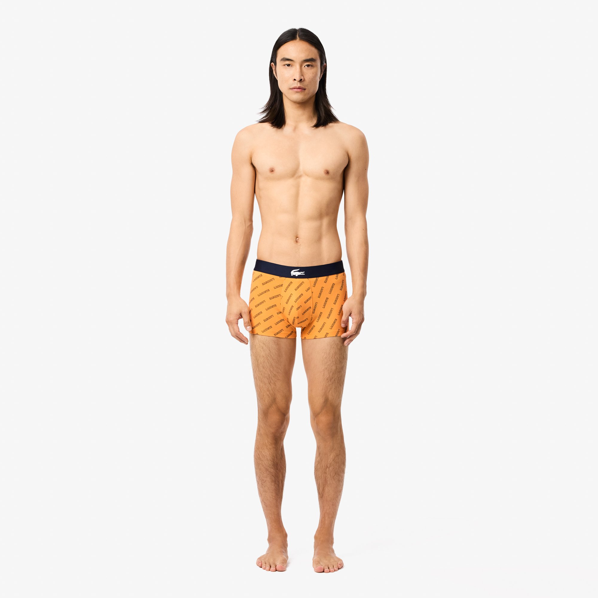 Bộ 3 Quần Lót Boxer Lacoste Nam Chất Liệu Cotton Co Giãn
