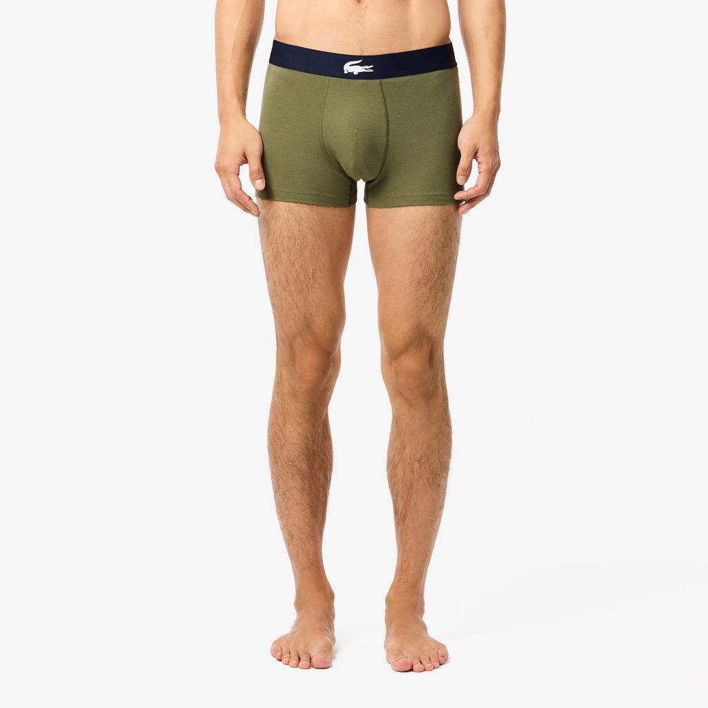 Bộ 3 Quần Lót Boxer Lacoste Nam Chất Liệu Cotton Co Giãn
