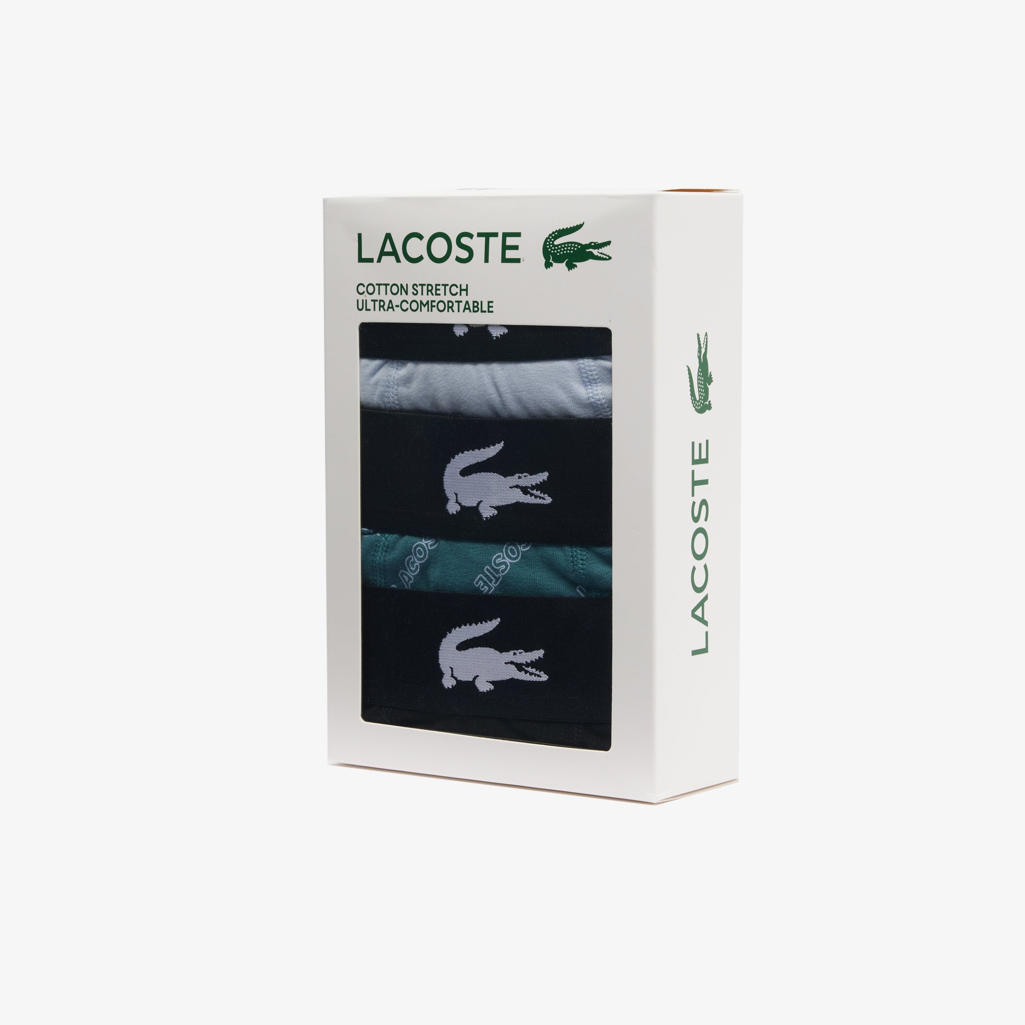 Bộ 3 Quần Lót Boxer Lacoste Nam Chất Liệu Cotton Co Giãn