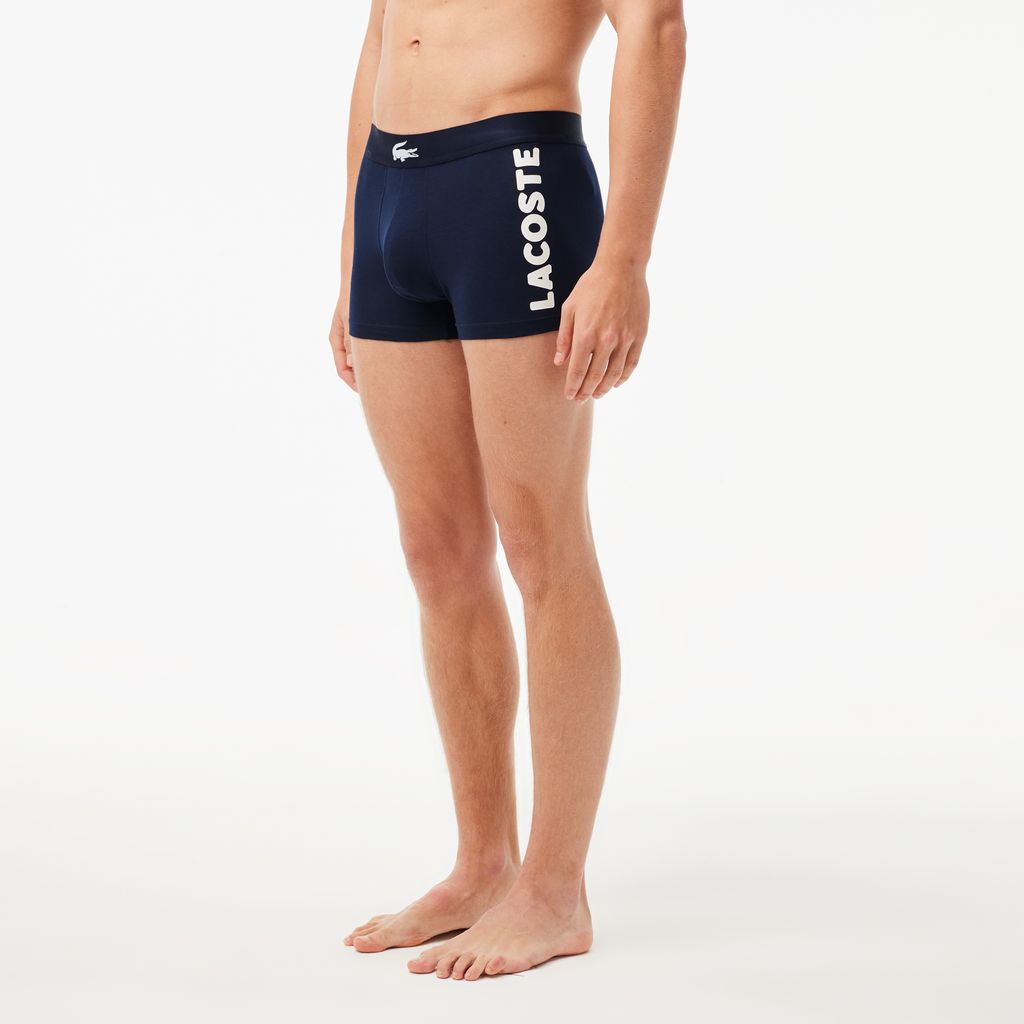 Bộ 3 Quần Lót Boxer Lacoste Nam Chất Liệu Cotton Co Giãn