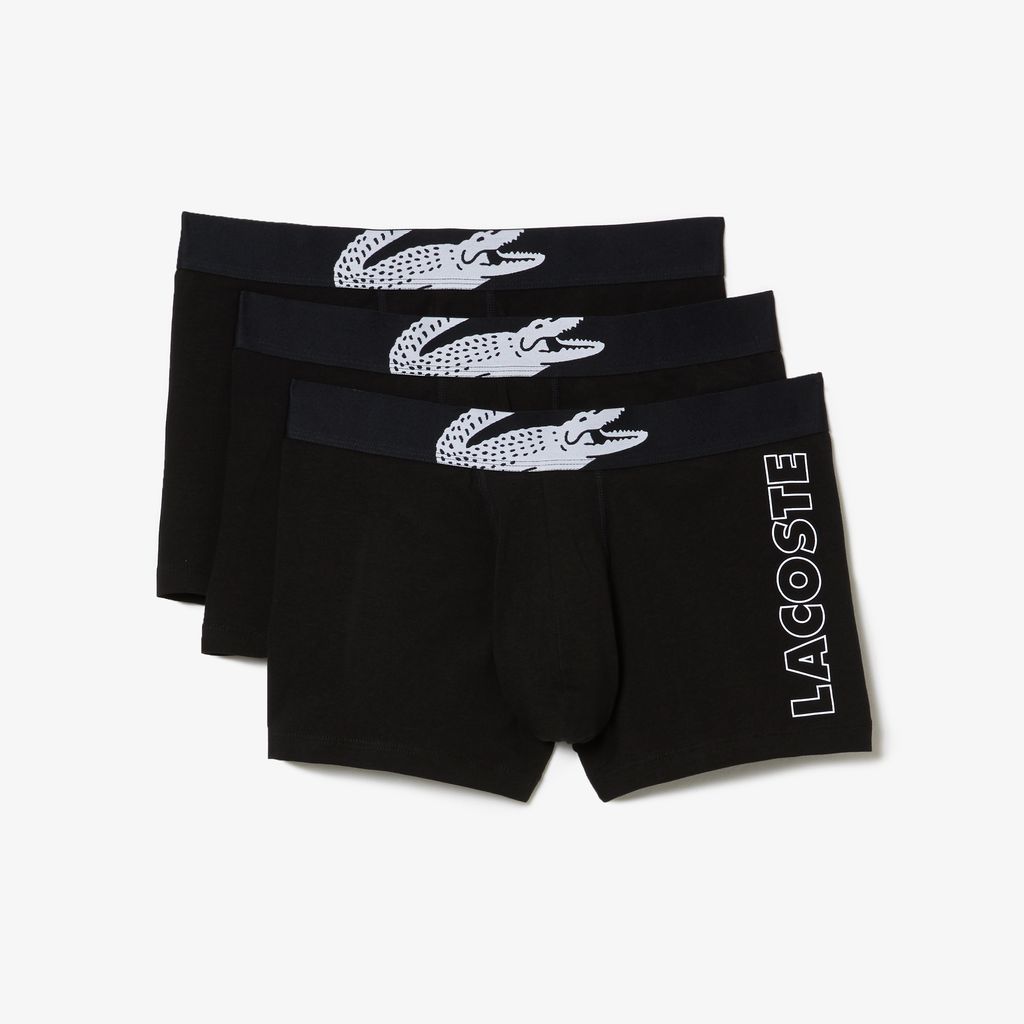 Bộ 3 Quần Lót Boxer Lacoste Nam In Logo Cá Sấu