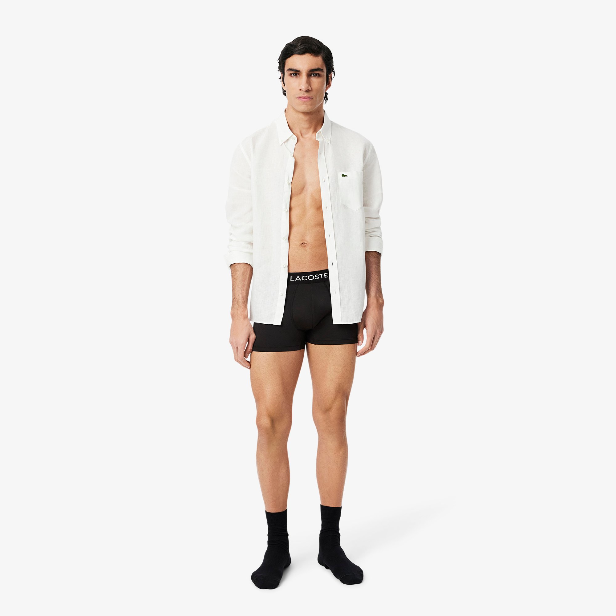 Bộ 3 Quần Lót Trunk Lacoste Nam Chất Liệu Microfiber
