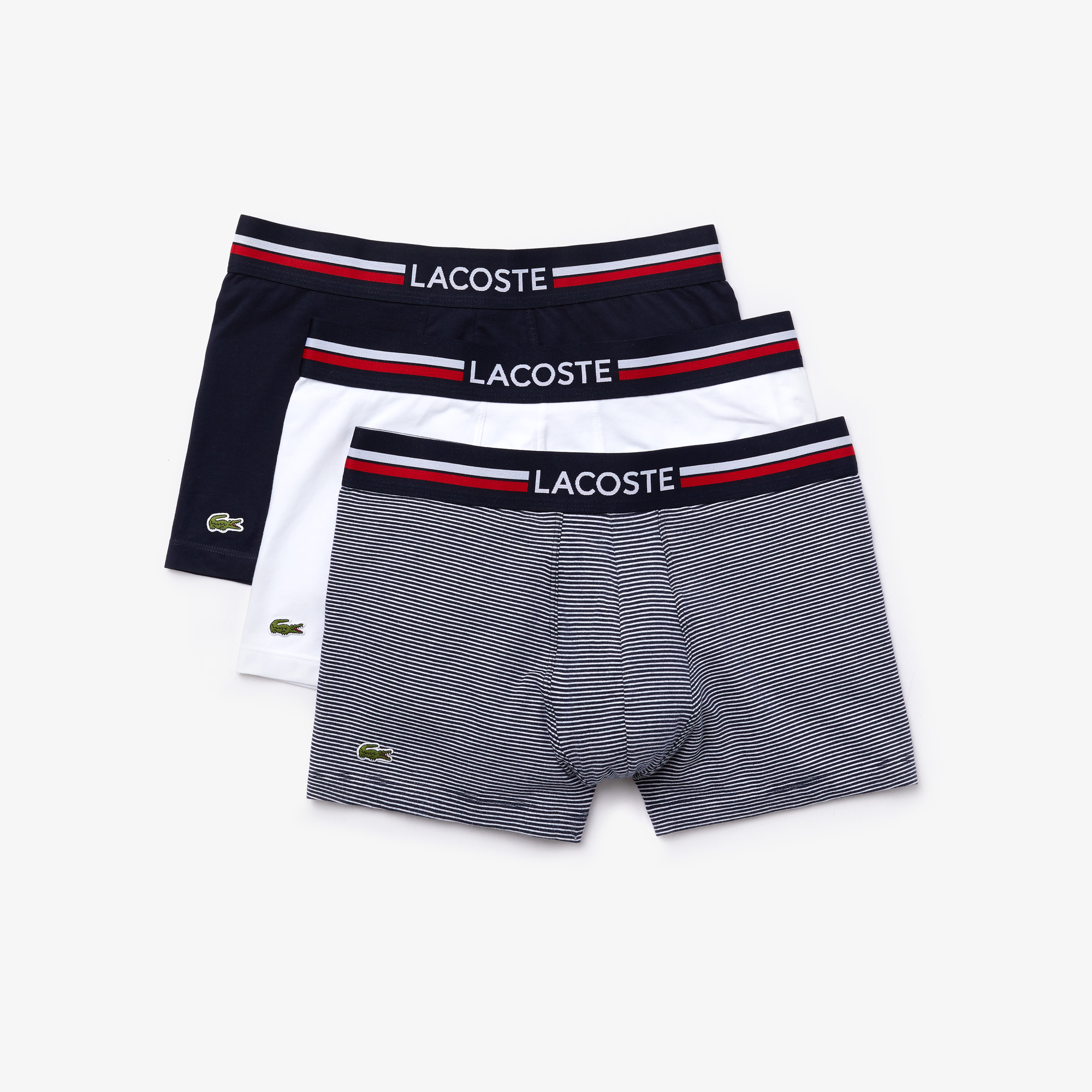 Bộ 3 Quần Lót Lacoste Nam Với Lưng Quần Phối 3 Màu