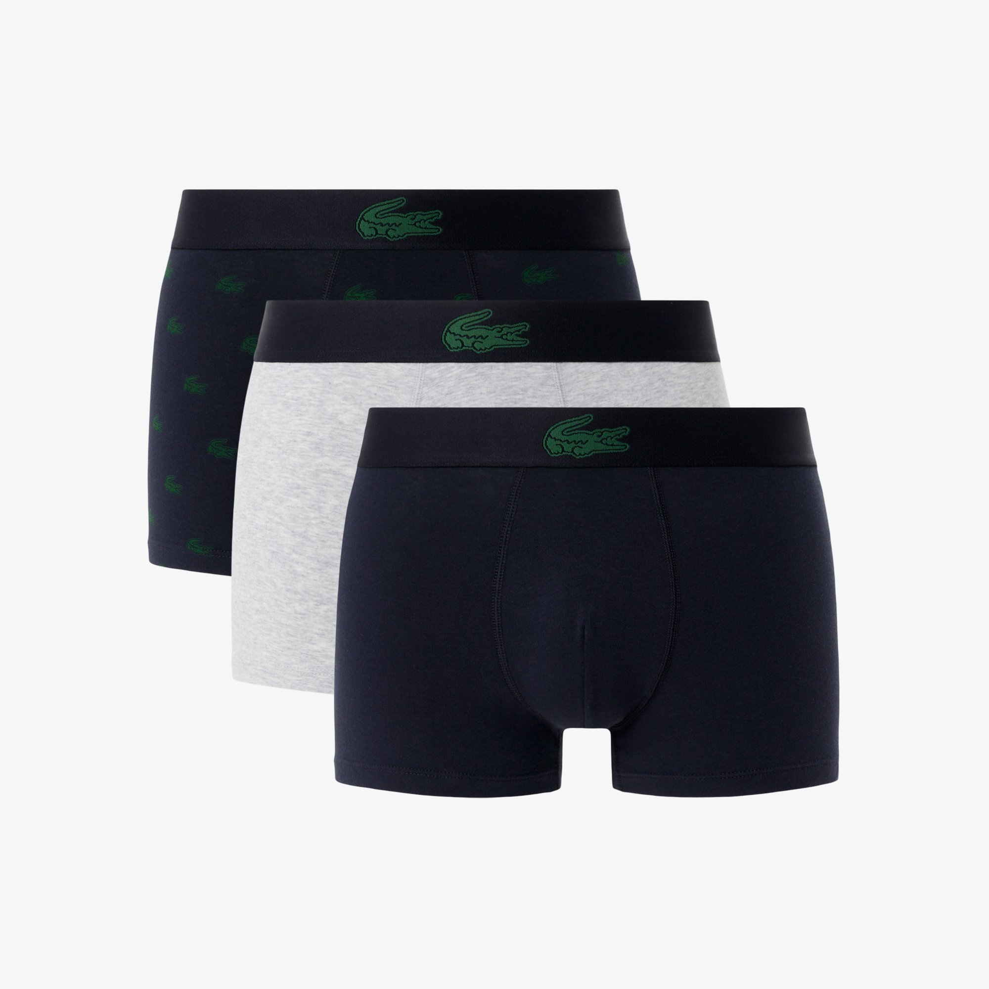 Bộ 3 Quần Lót Trunk Lacoste Nam Hình In Cá Sấu