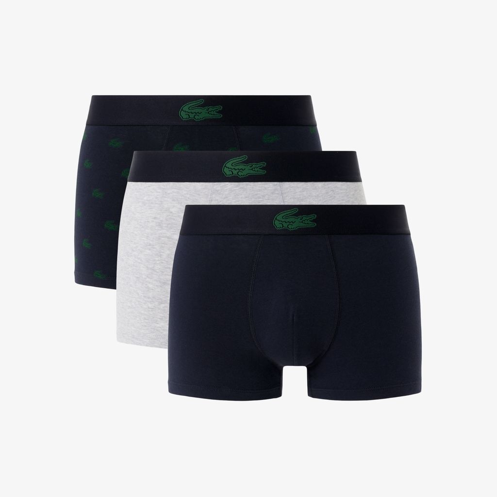 Bộ 3 Quần Lót Trunk Lacoste Nam Hình In Cá Sấu