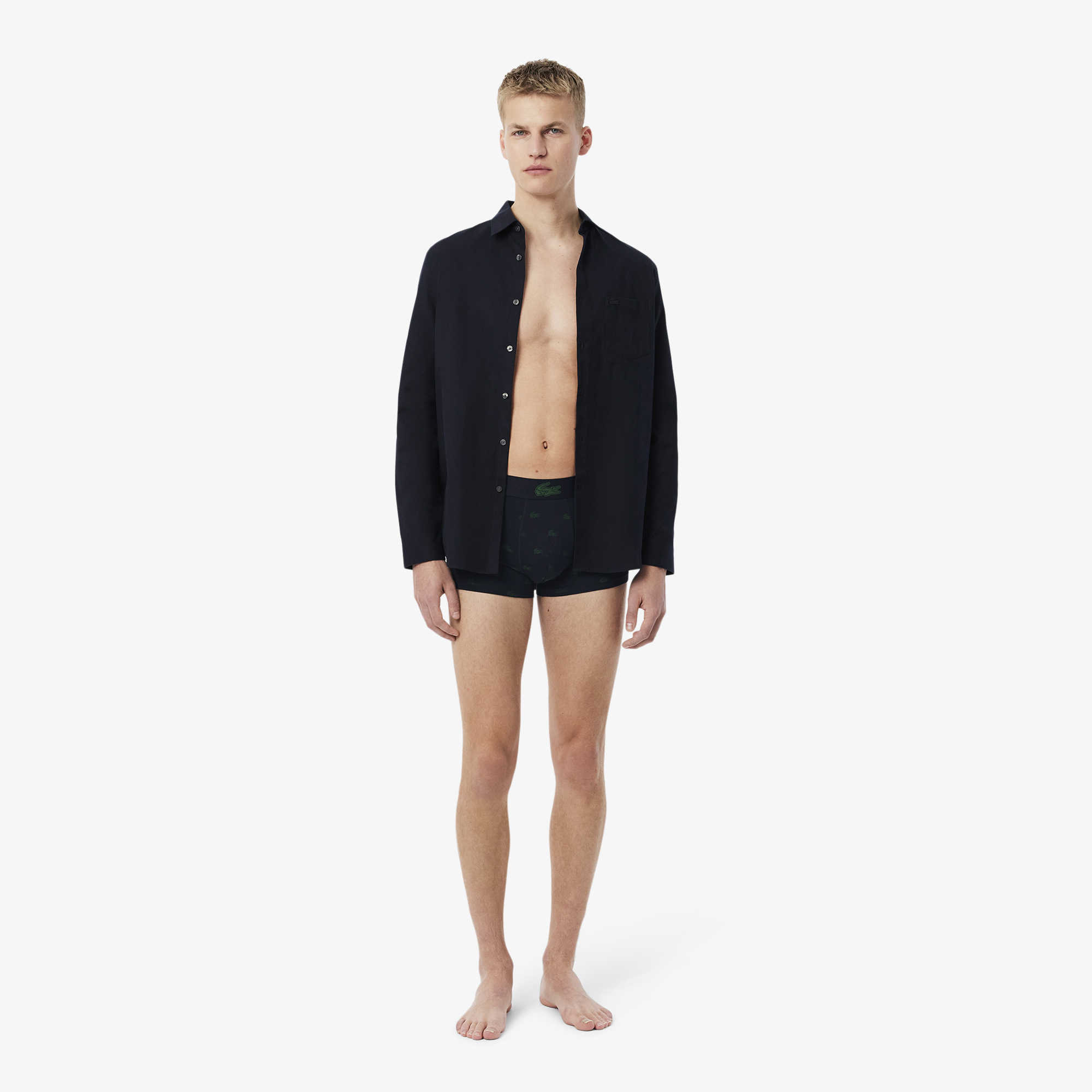 Bộ 3 Quần Lót Trunk Lacoste Nam Hình In Cá Sấu