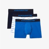 Bộ 3 Quần Lót Boxer Lacoste Nam Chất Liệu Microfiber Họa Tiết In