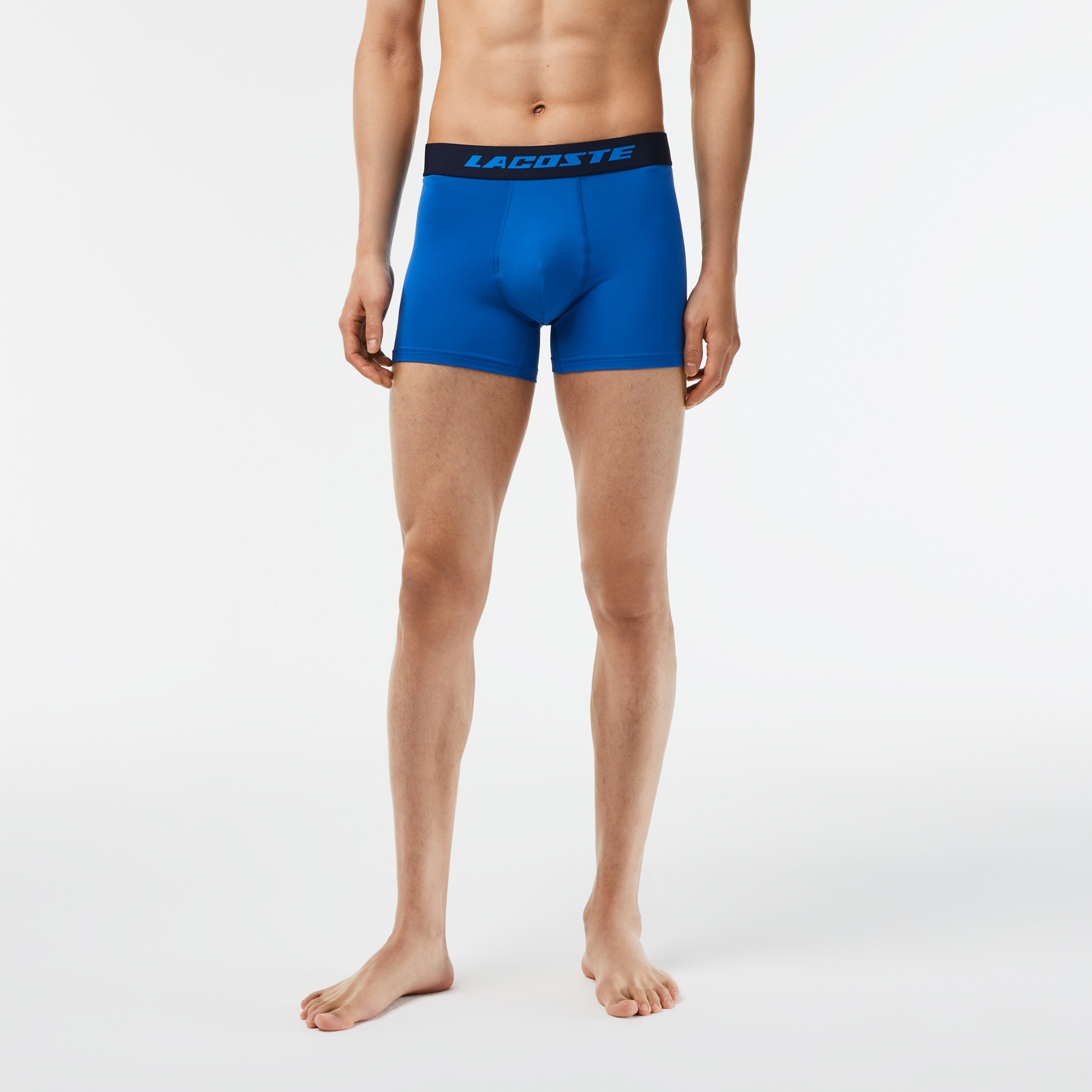 Bộ 3 Quần Lót Boxer Lacoste Nam Chất Liệu Microfiber Họa Tiết In