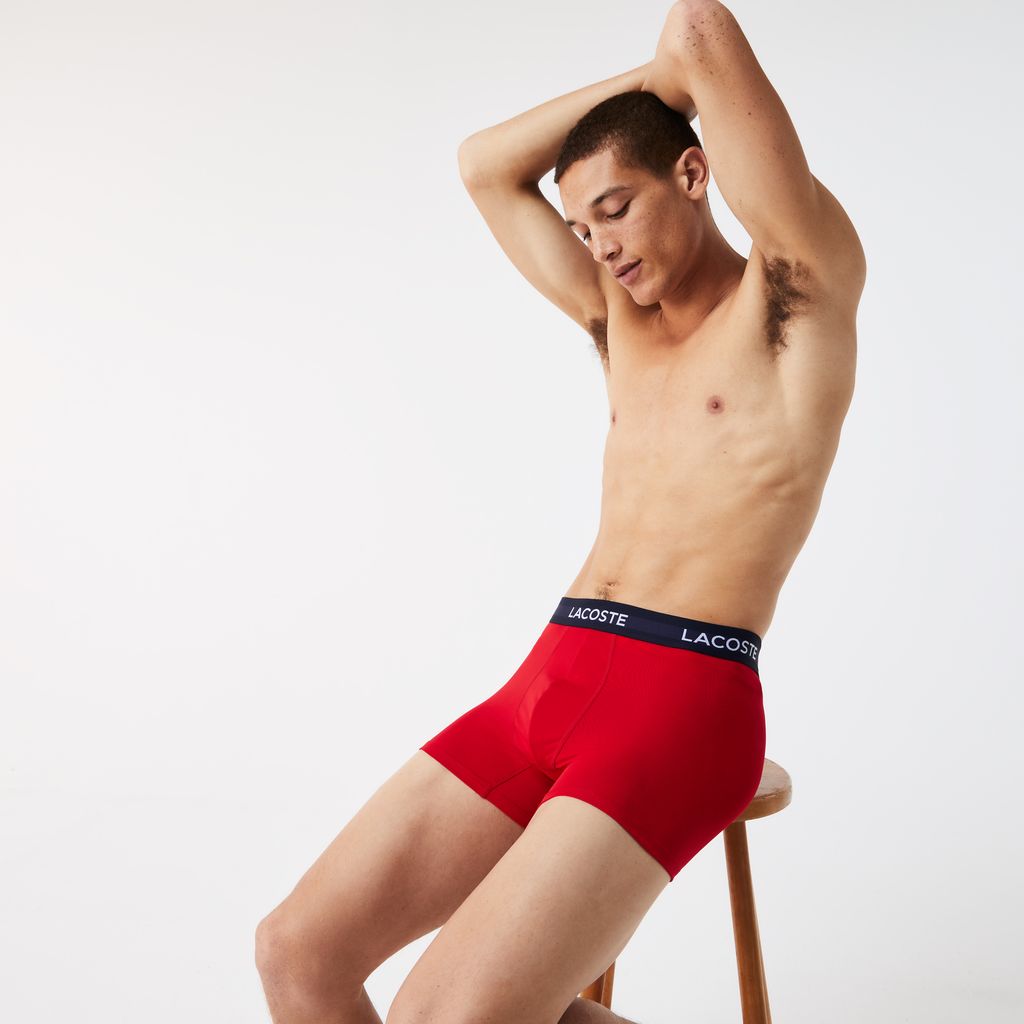 Bộ 3 Quần Lót Boxer Lacoste Nam Chất Liệu Microfiber