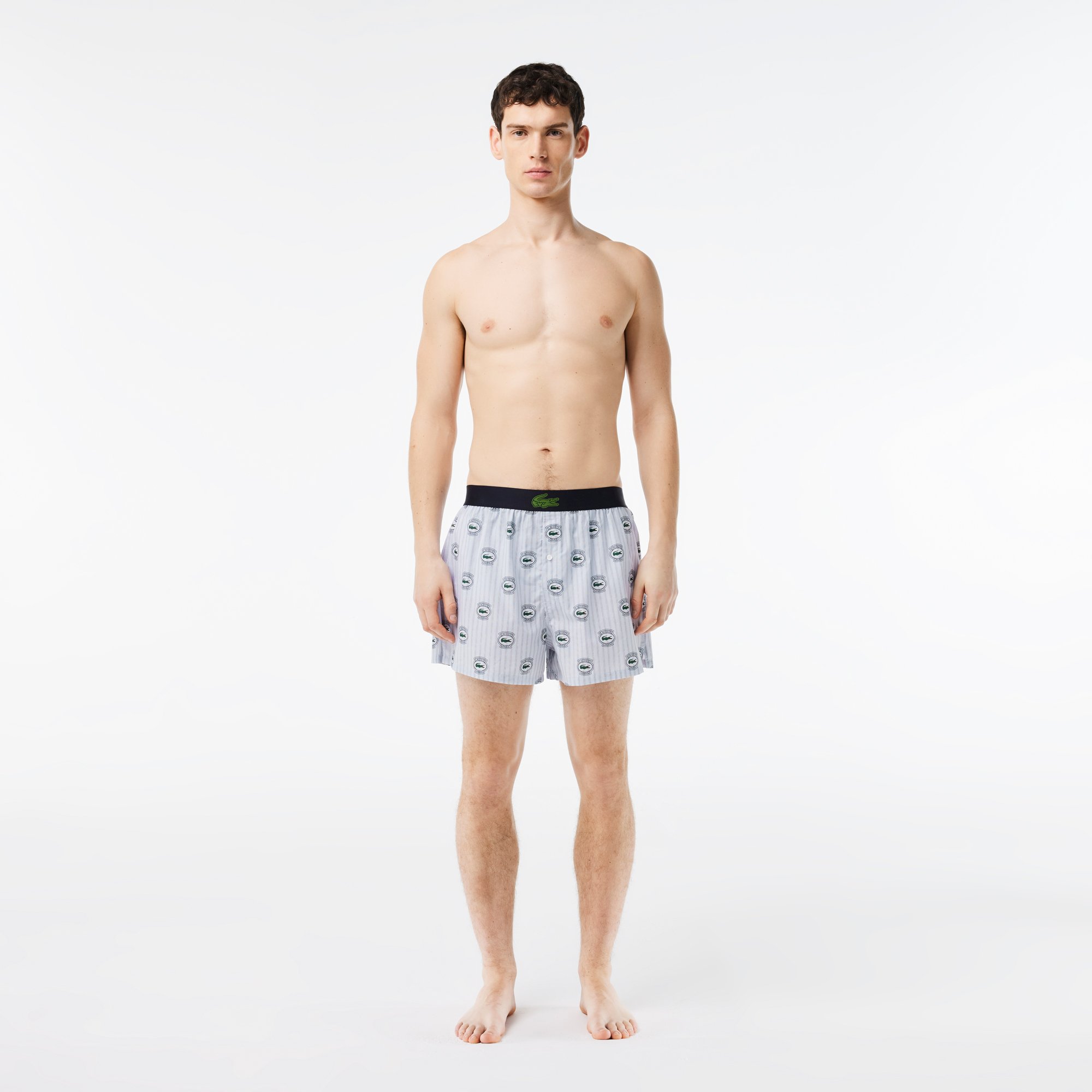 Bộ 3 Quần Lót Boxer Lacoste Nam Chất Liệu Cotton Poplin