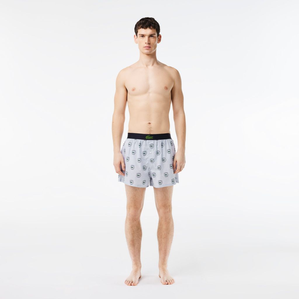 Bộ 3 Quần Lót Boxer Lacoste Nam Chất Liệu Cotton Poplin