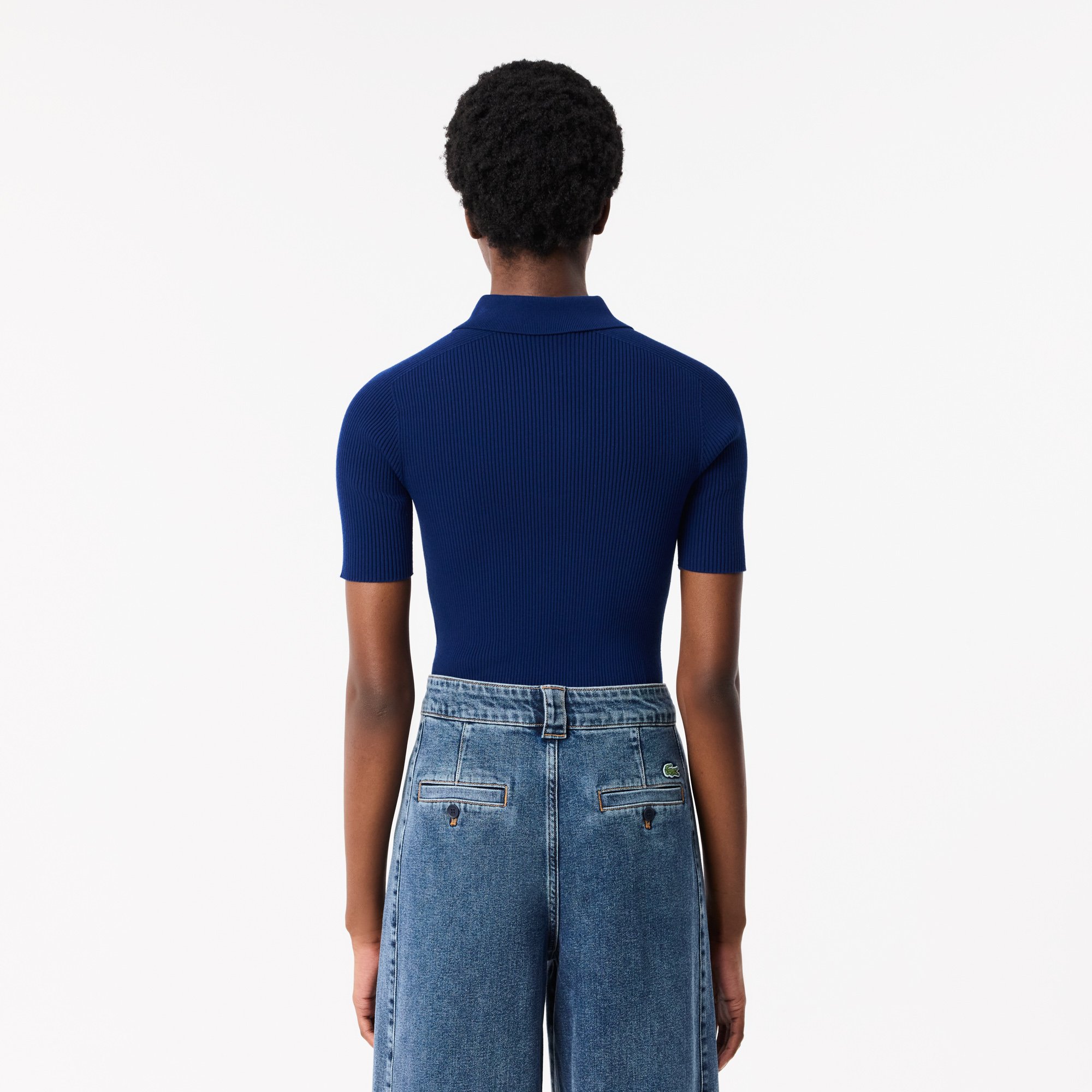 Áo Thun Lacoste Nữ Dệt Kim Gân 3D