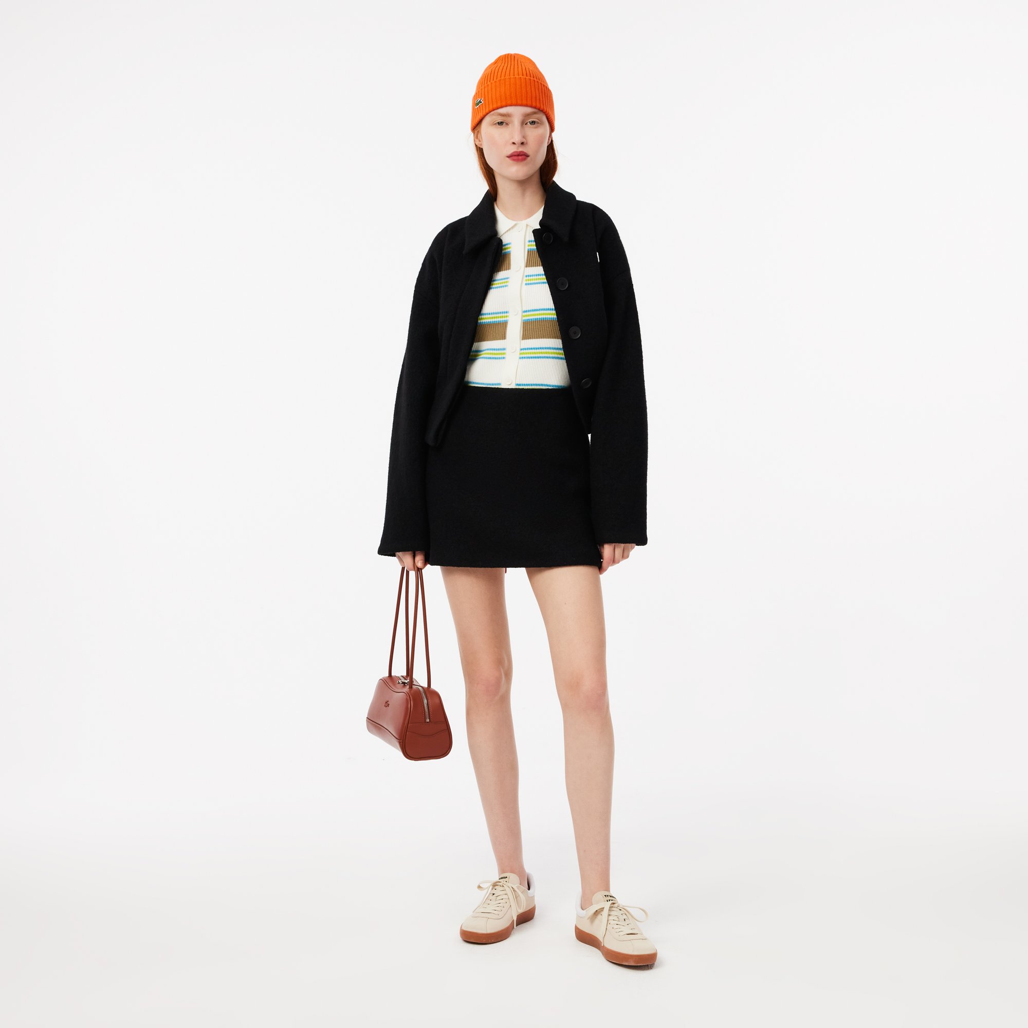 Áo Len Polo Lacoste Nữ Dệt Kim Cotton Gân