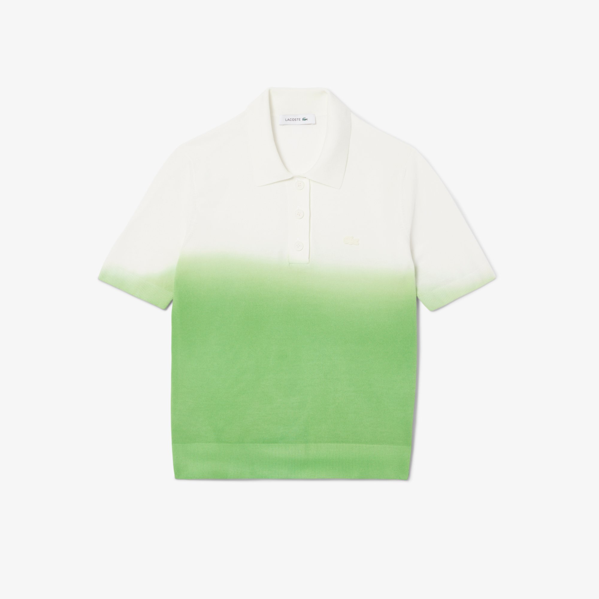 Áo Len Lacoste Nữ Dáng Cổ Điển Chất Liệu Dệt Kim Họa Tiết Ombré
