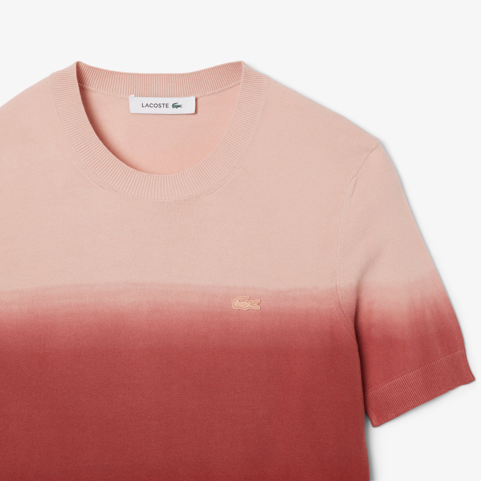Áo Len Lacoste Nữ Tay Ngắn Hiệu Ứng Ombré