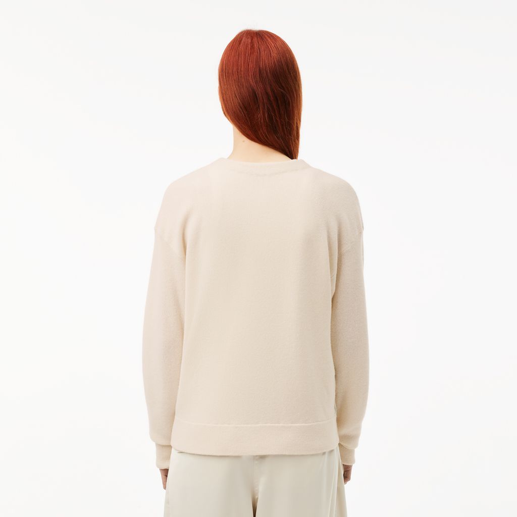 Áo Len Cardigan Lacoste Nữ Dáng Rộng Cổ Chữ V