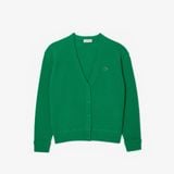 Áo Len Cardigan Lacoste Nữ Dáng Rộng Cổ Chữ V