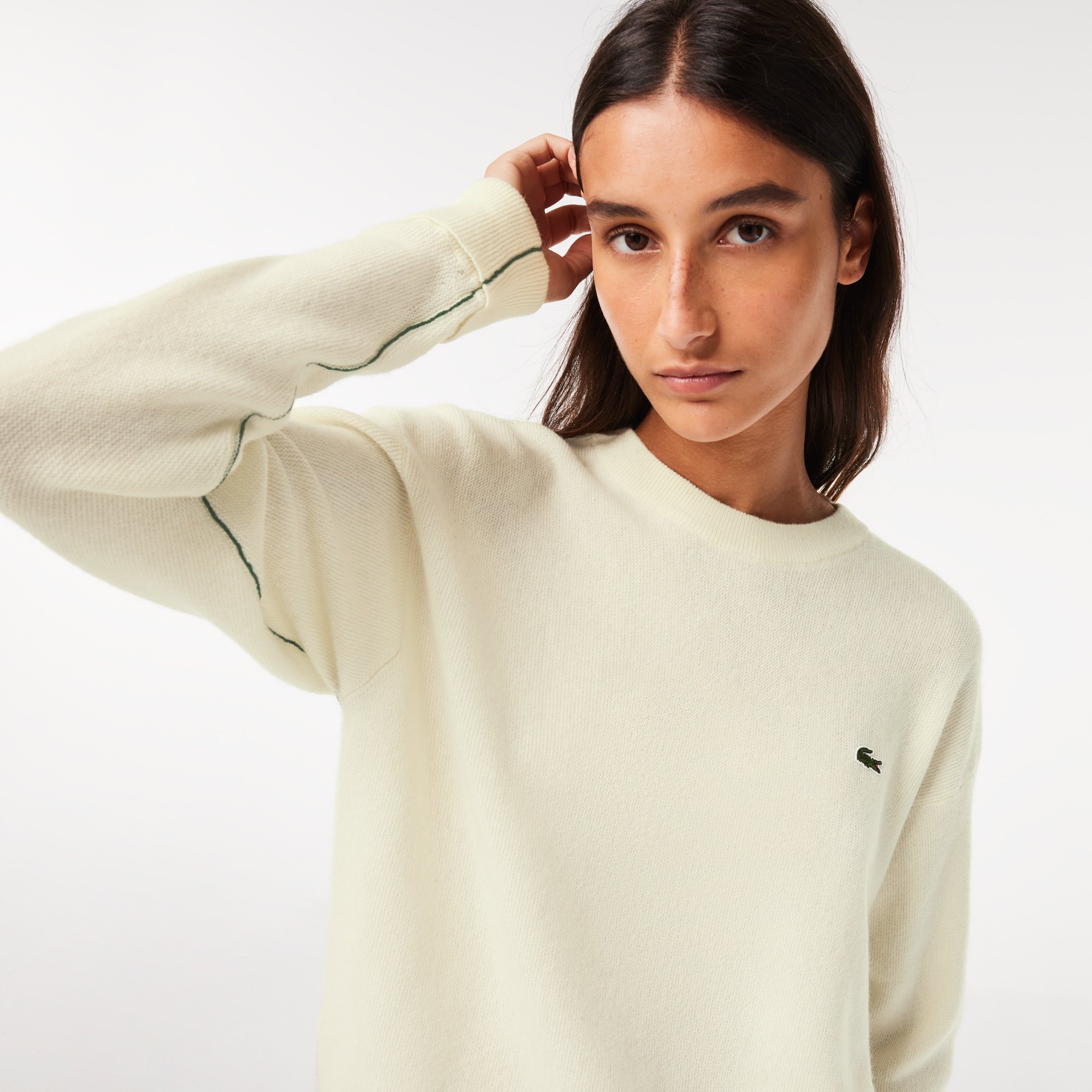 Áo Len Lacoste Nữ Dáng Rộng