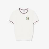 Áo Len Lacoste Nữ Hình Khiên Thêu Sản Xuất Tại Pháp