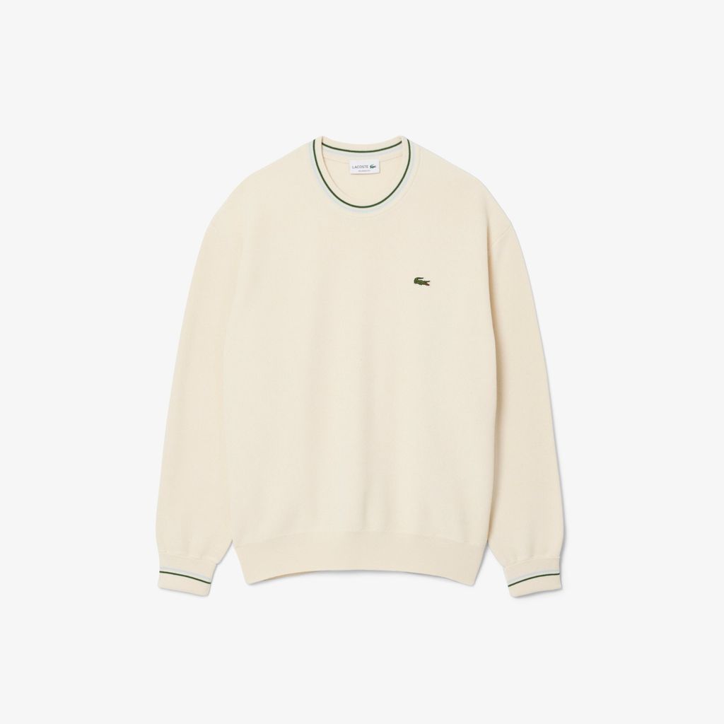 Áo Len Lacoste Nam Chất Liệu Cotton Crepe Nhẹ Hoạ Tiết Sọc